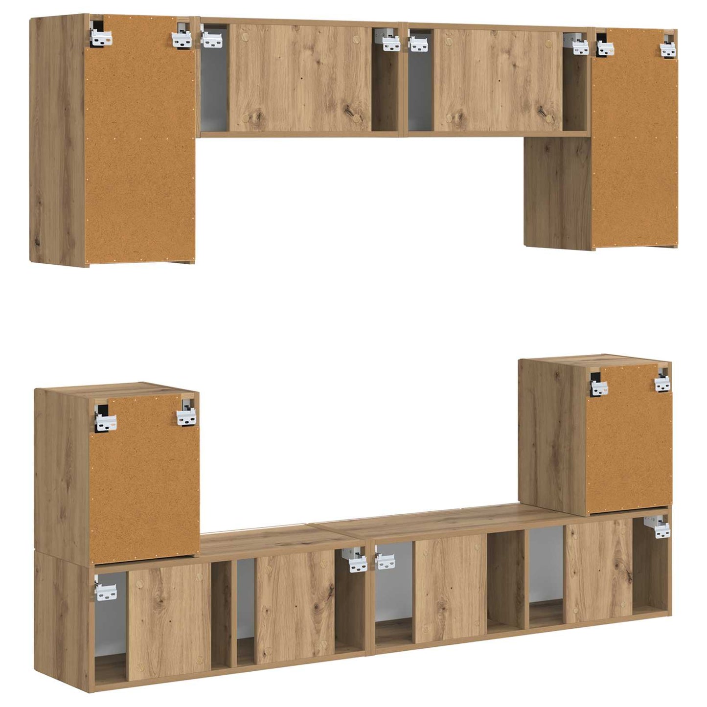 TV Cabinet Set 5 pcs Artisan Oak Engineered Wood