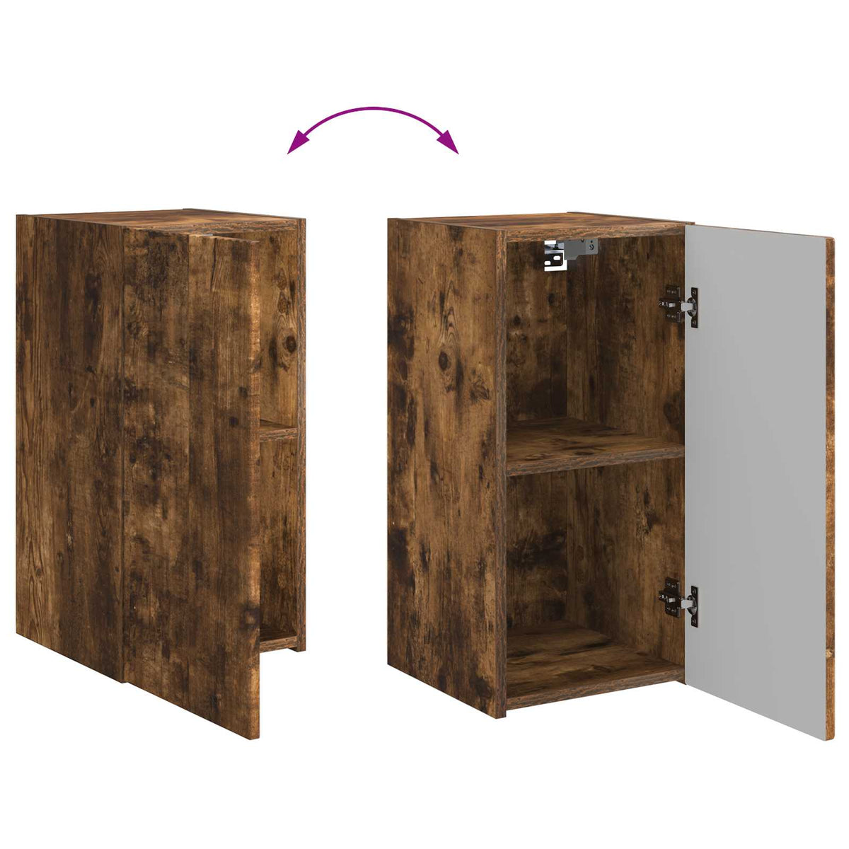TV Cabinet Set 6 pcs Smoked Oak Engineered Wood