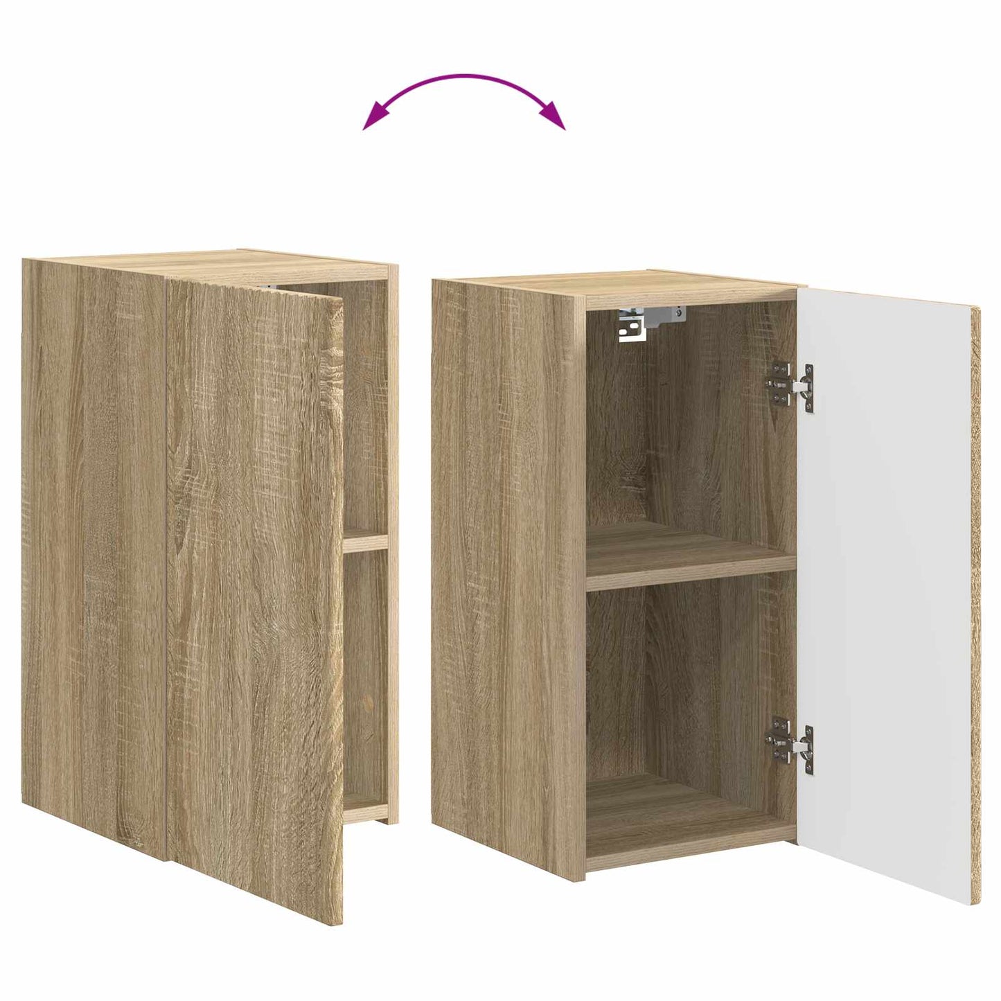 TV Cabinet Set Wall-mounted 5 pcs Sonoma Oak Engineered Wood