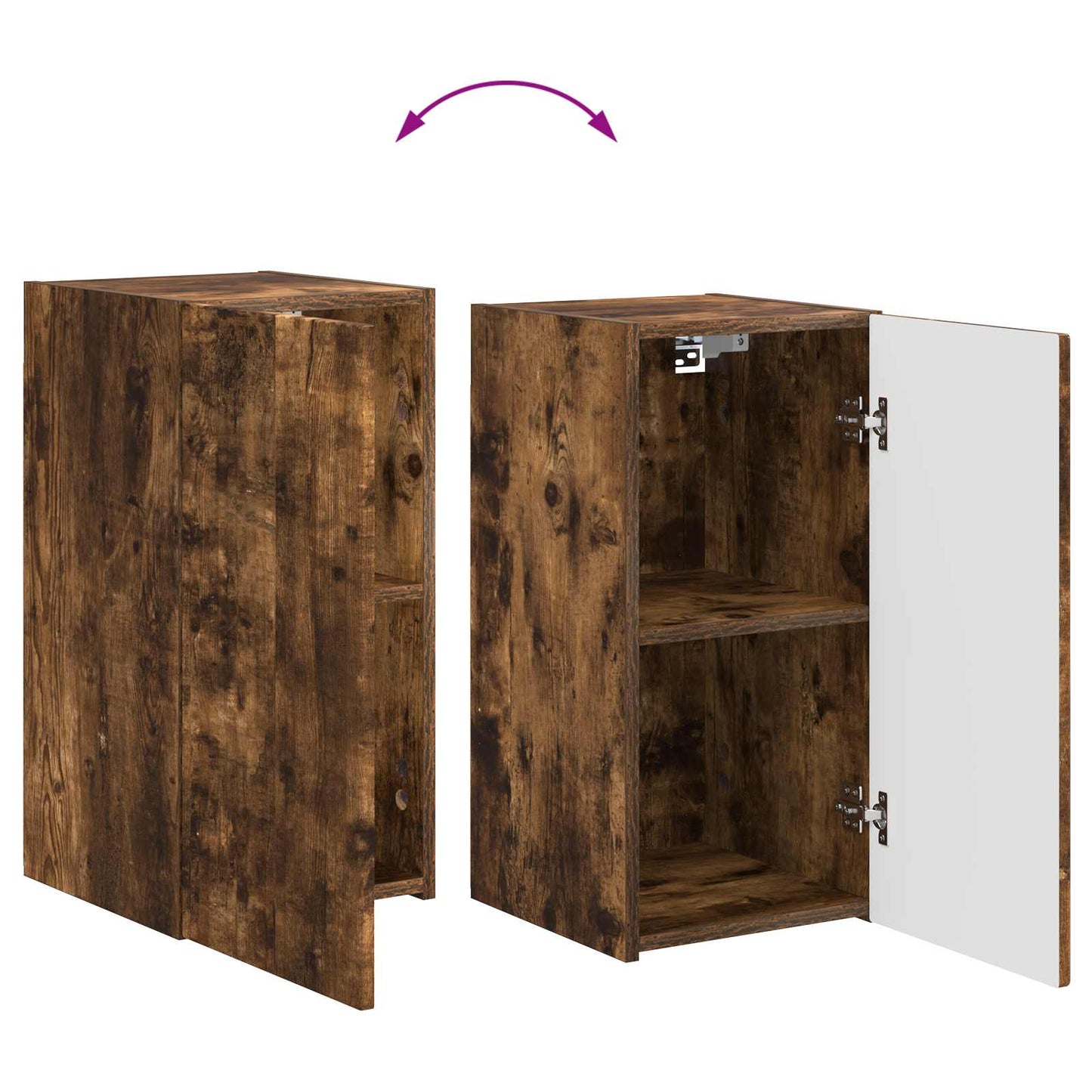 TV Cabinet Set Wall-mounted 5 pcs Smoked Oak Engineered Wood