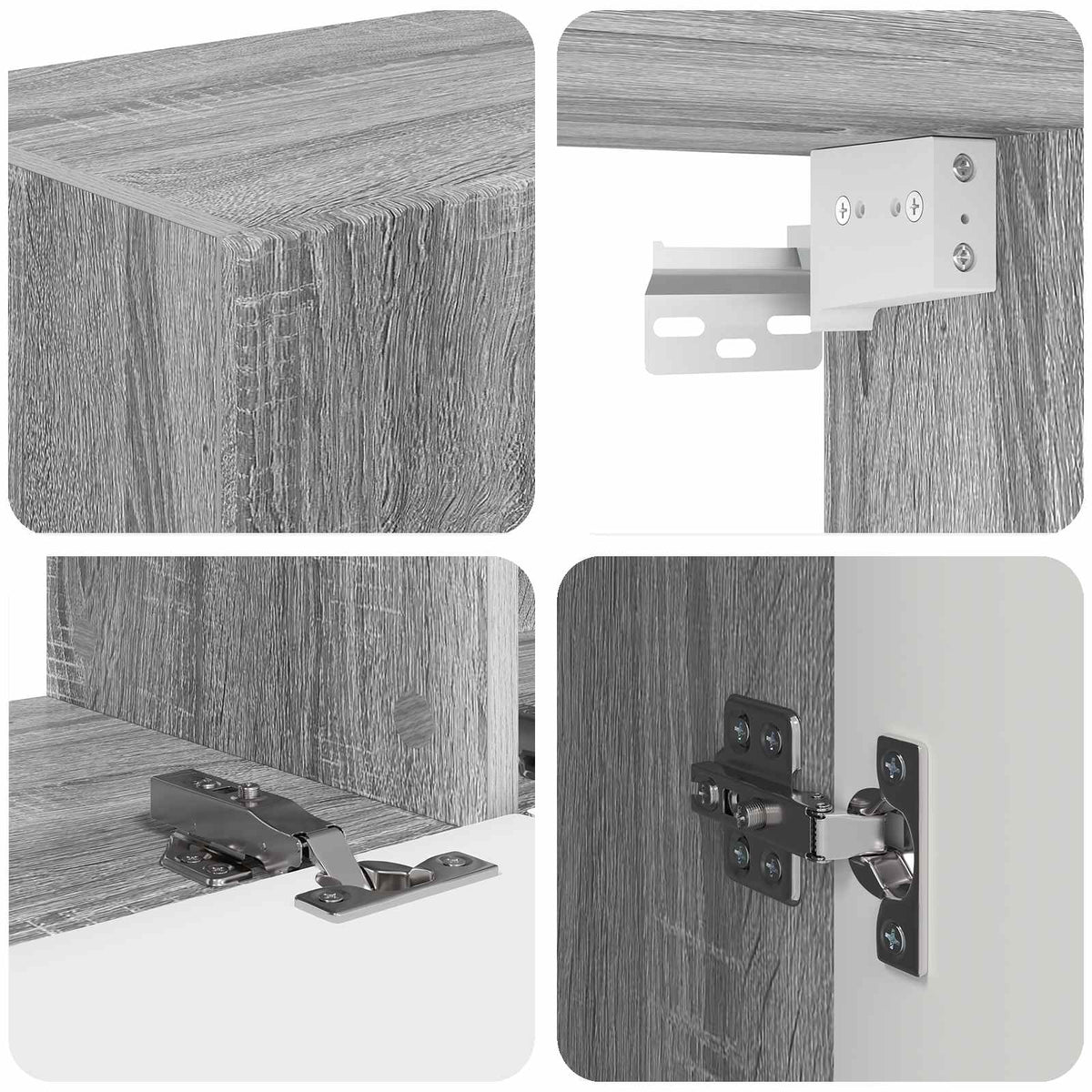 TV Cabinet Set 4 pcs Grey Sonoma Engineered Wood