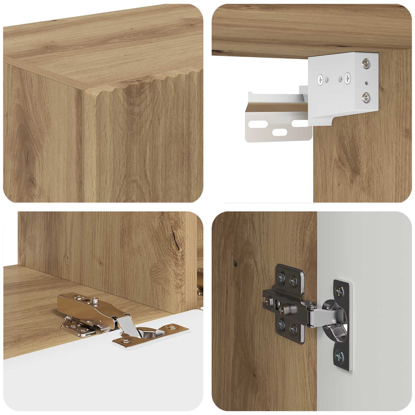 TV Cabinet Set 4 pcs Artisan Oak Engineered Wood