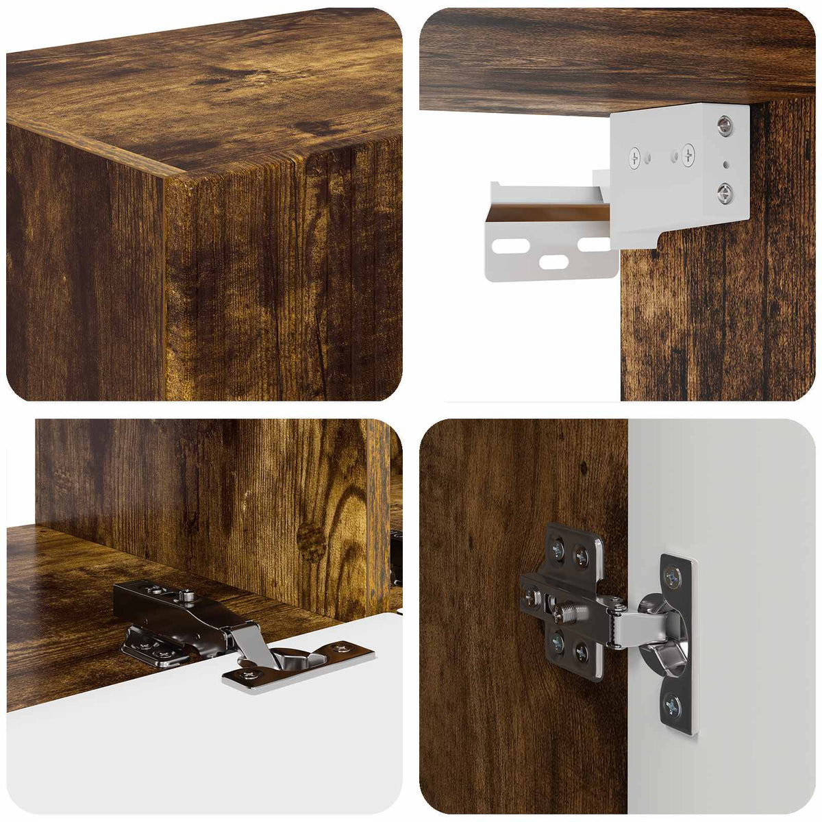 TV Cabinet Set 5 pcs Smoked Oak Engineered Wood