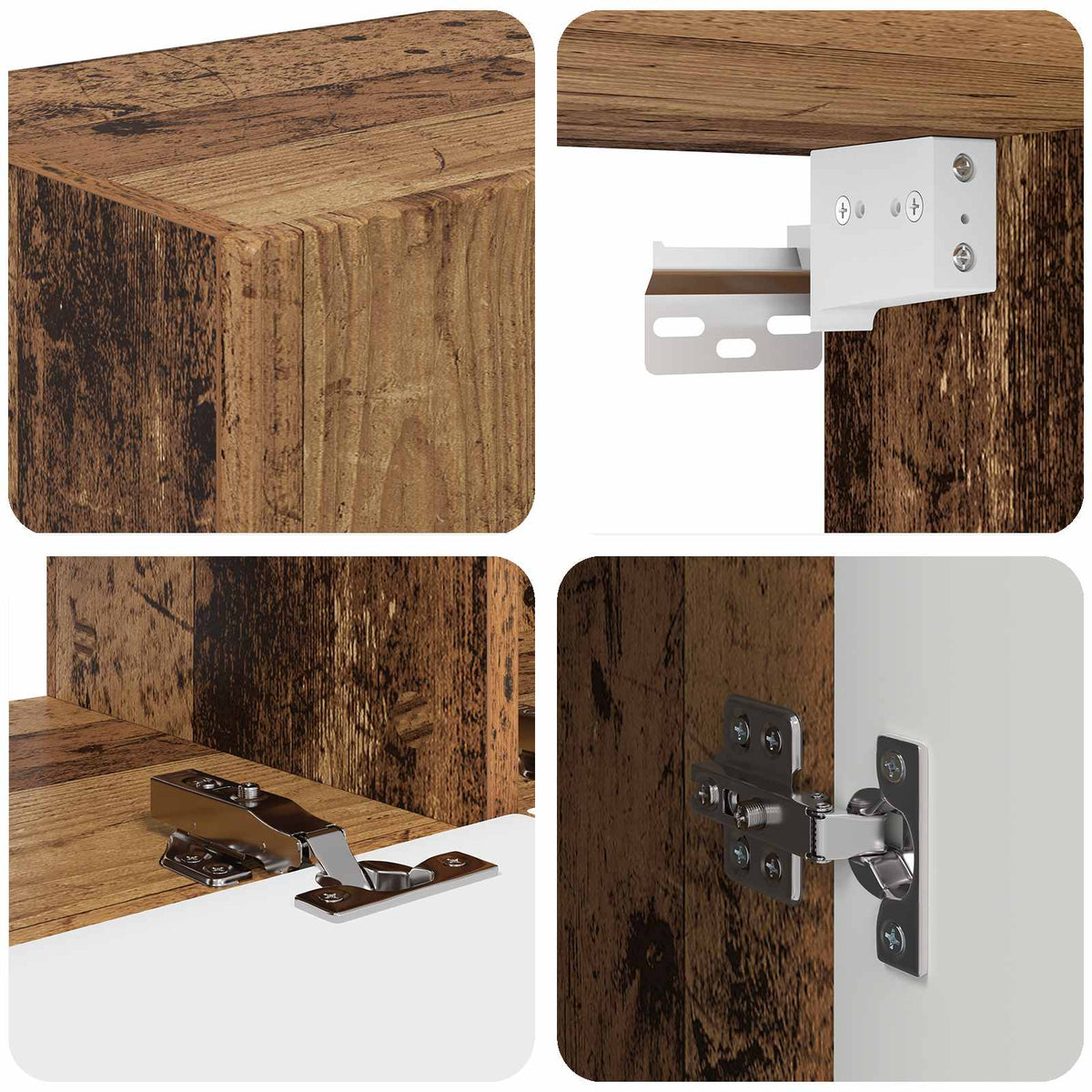 TV Cabinet Set 5 pcs Old Wood Engineered Wood