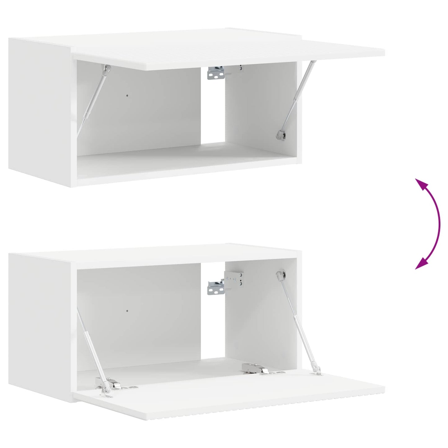 TV Cabinet Set 5 pcs White Engineered Wood