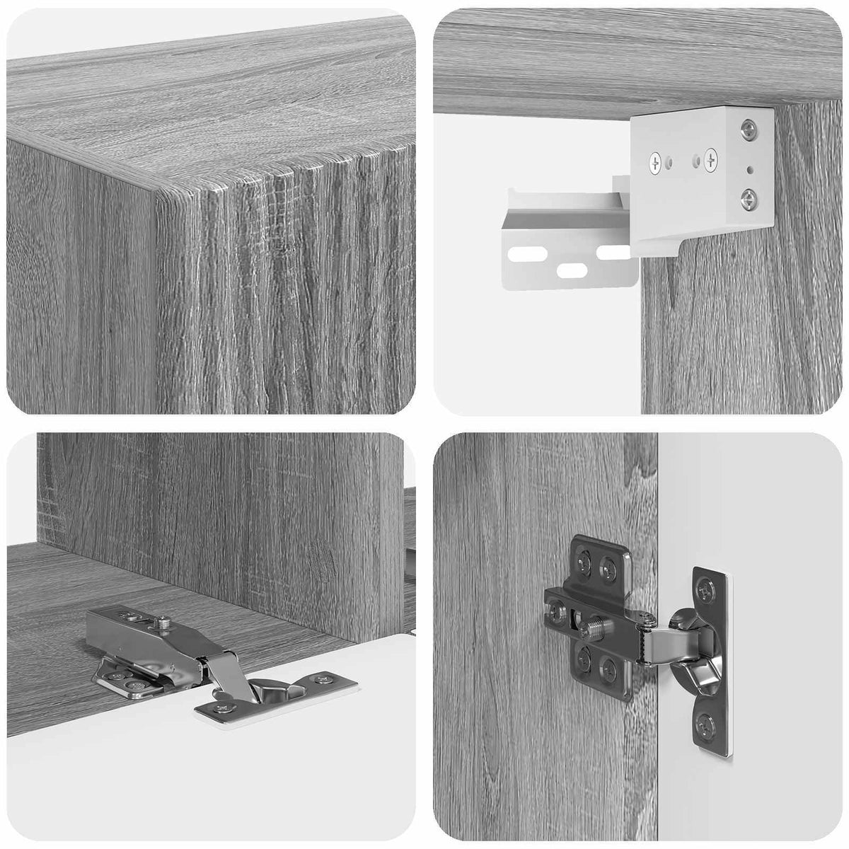 TV Cabinet Set 4 pcs Grey Sonoma Engineered Wood