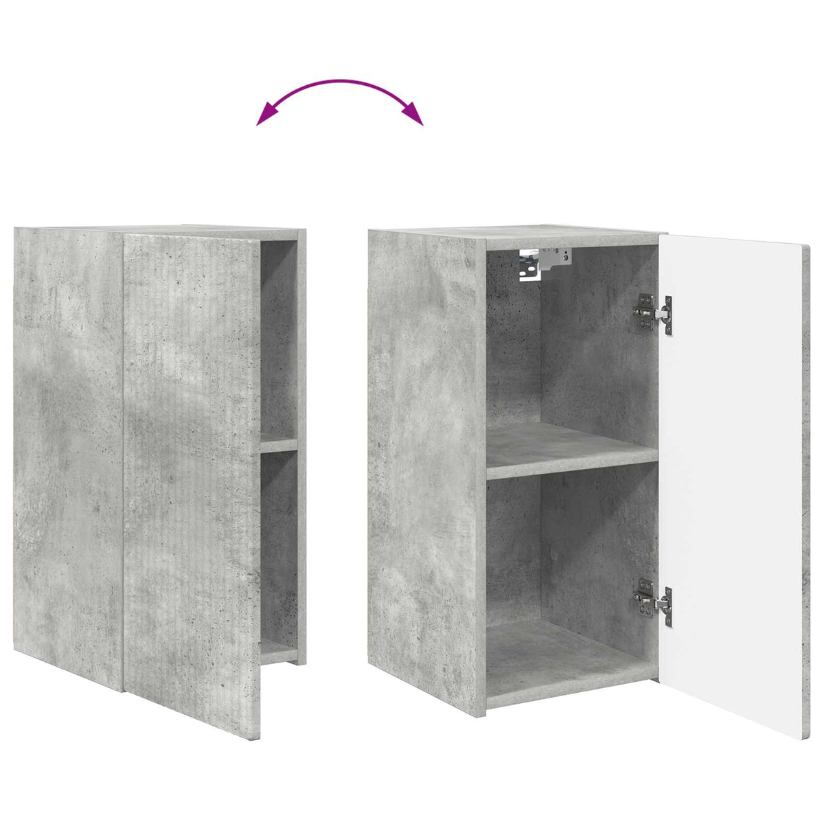 TV Cabinet Set 8 pcs Concrete Grey Engineered Wood