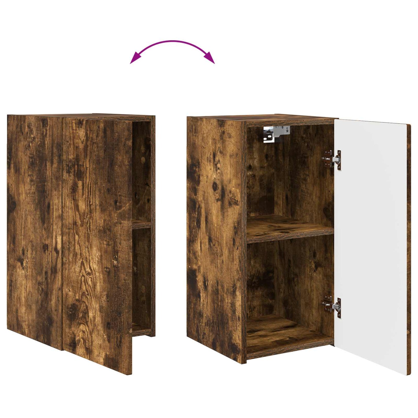 TV Cabinet Set 8 pcs Smoked Oak Engineered Wood