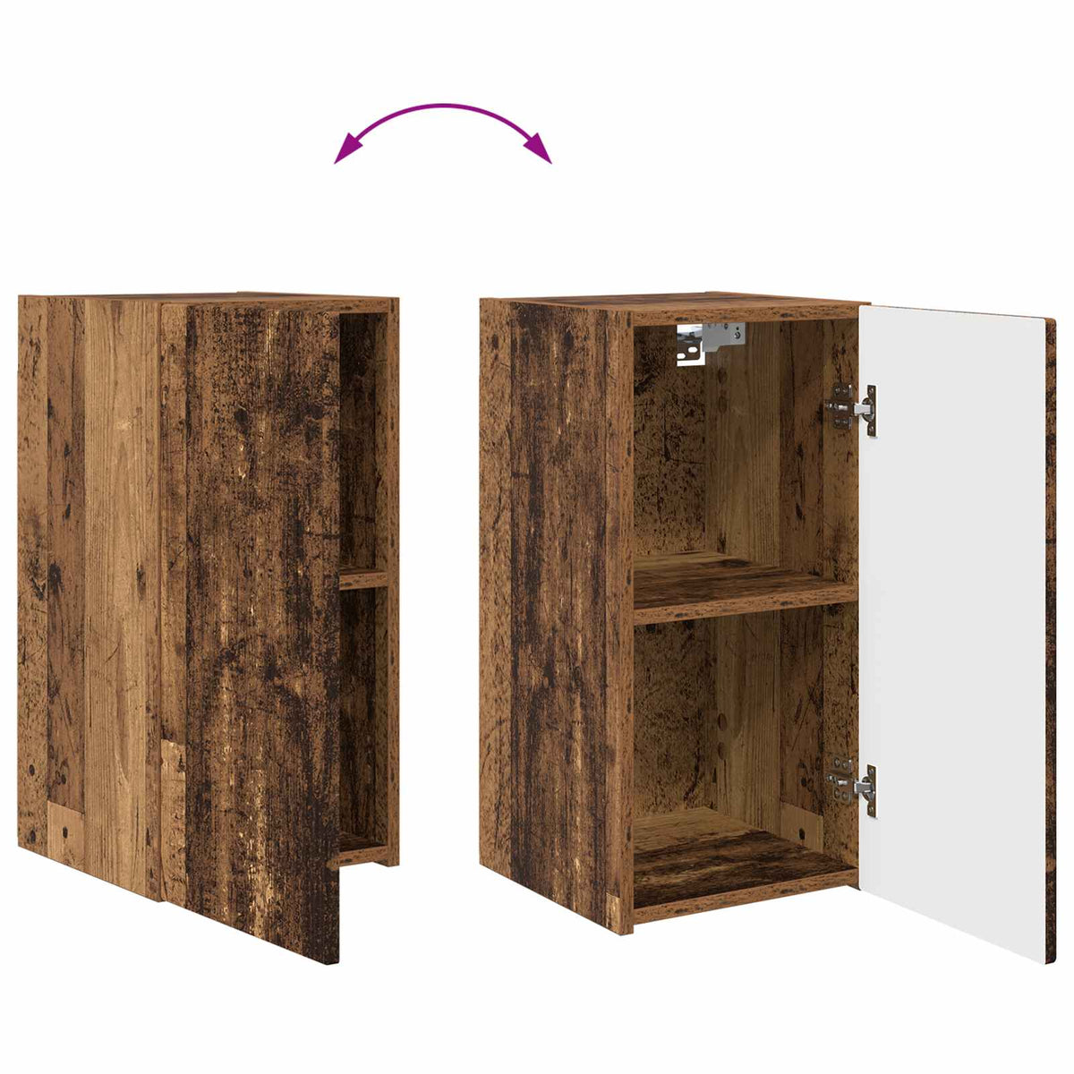 TV Cabinet Set 8 pcs Old Wood Engineered Wood