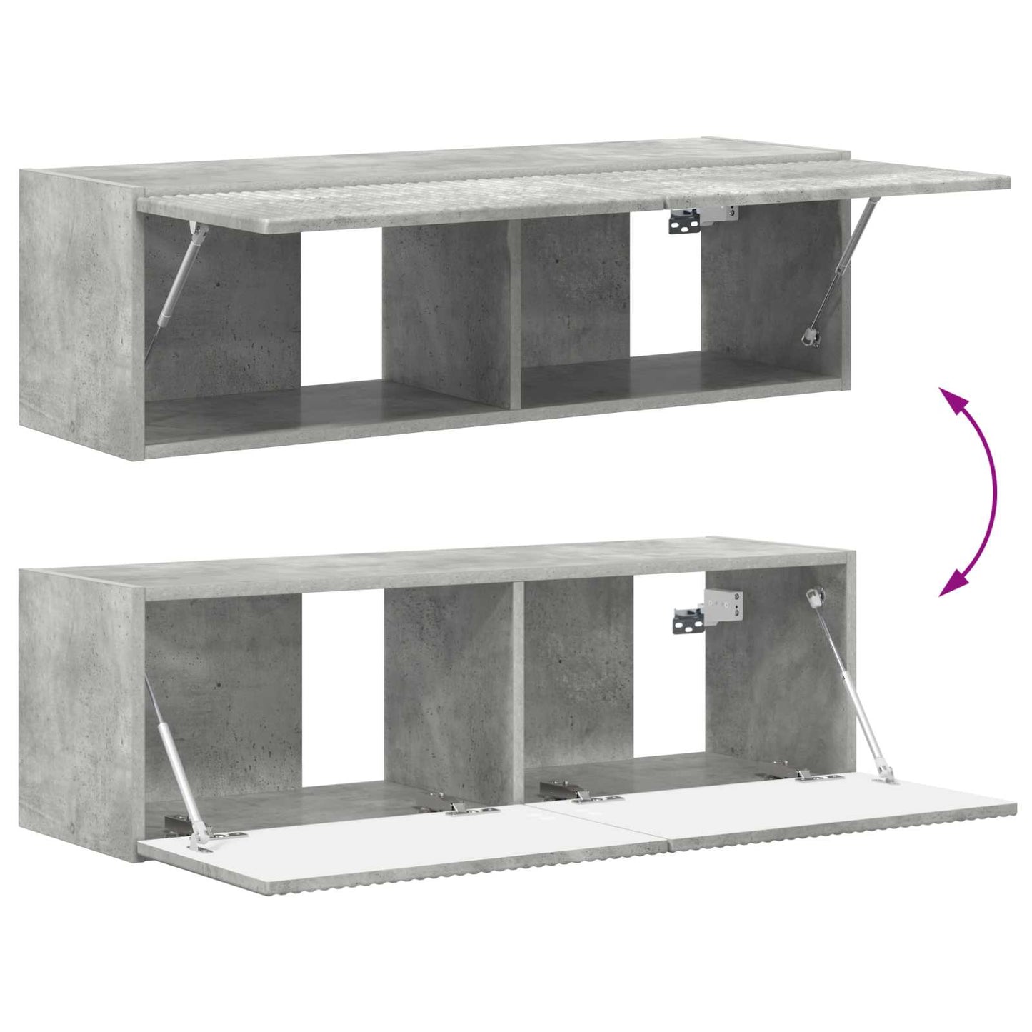 TV Cabinet 8 pcs Concrete Grey