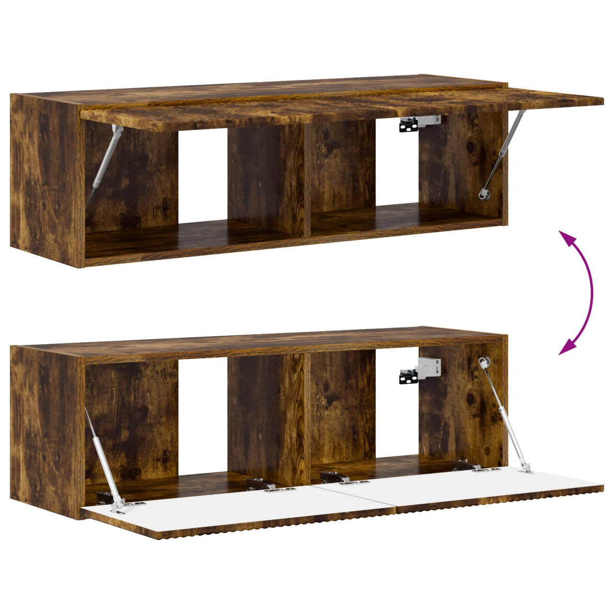 TV Cabinet 8 pcs Smoked Oak Engineered Wood