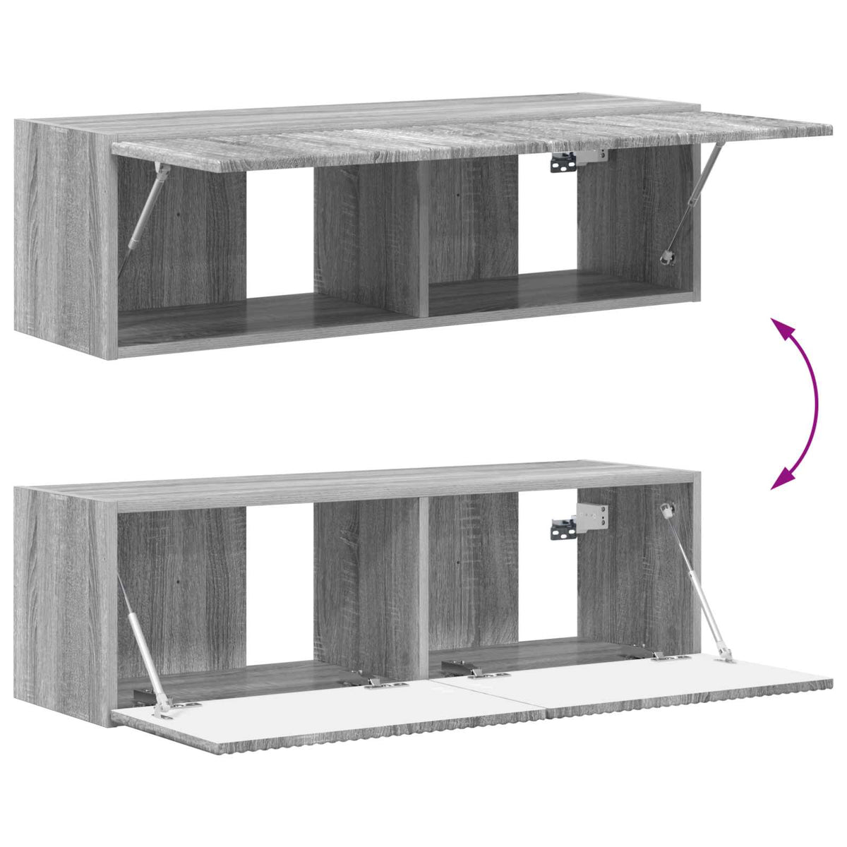 TV Cabinet 8 pcs Grey Sonoma Engineered Wood