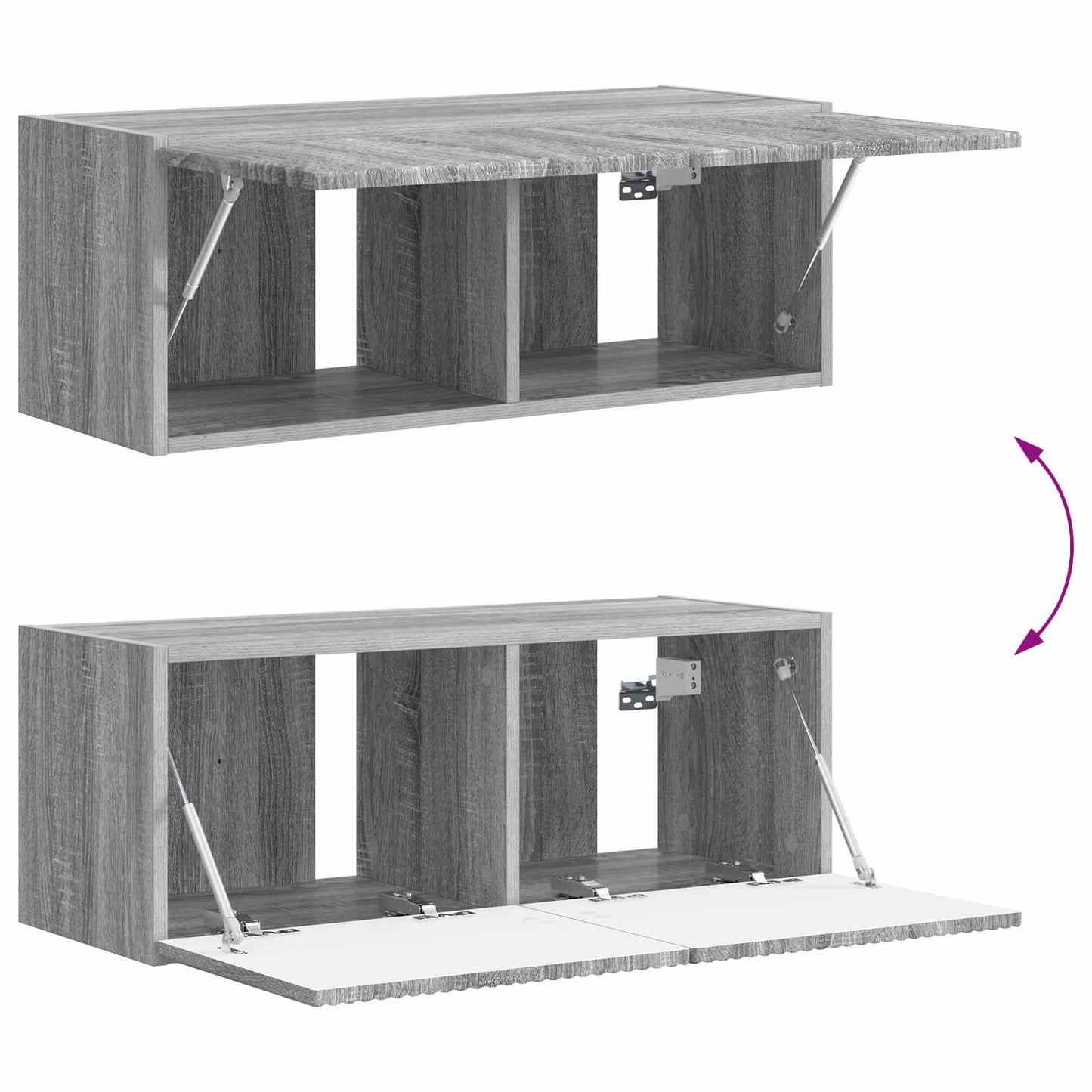 TV Cabinet Set 4 pcs Grey Sonoma Engineered Wood