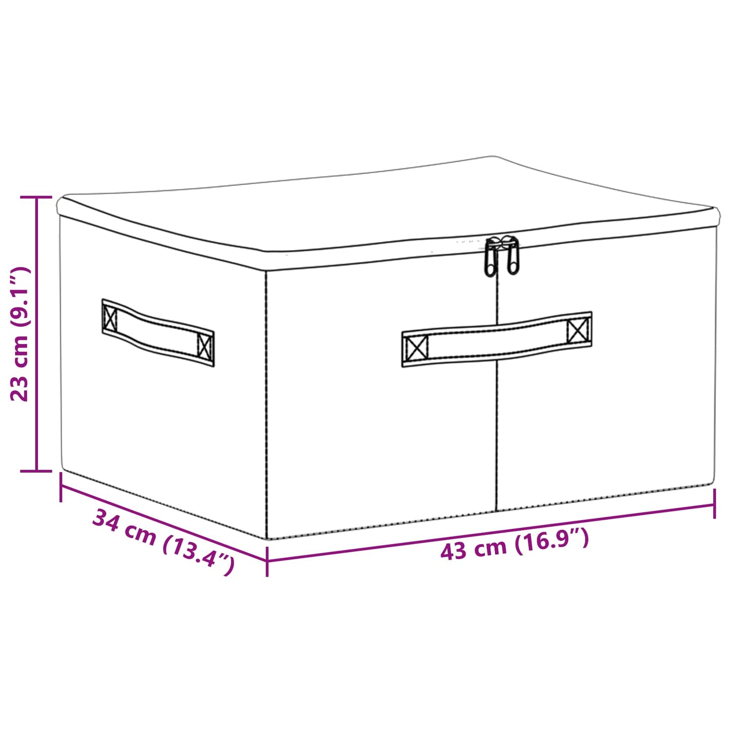 Storage Box 24 pcs Anthracite 43 x 34 x 23 cm Non-woven fabric