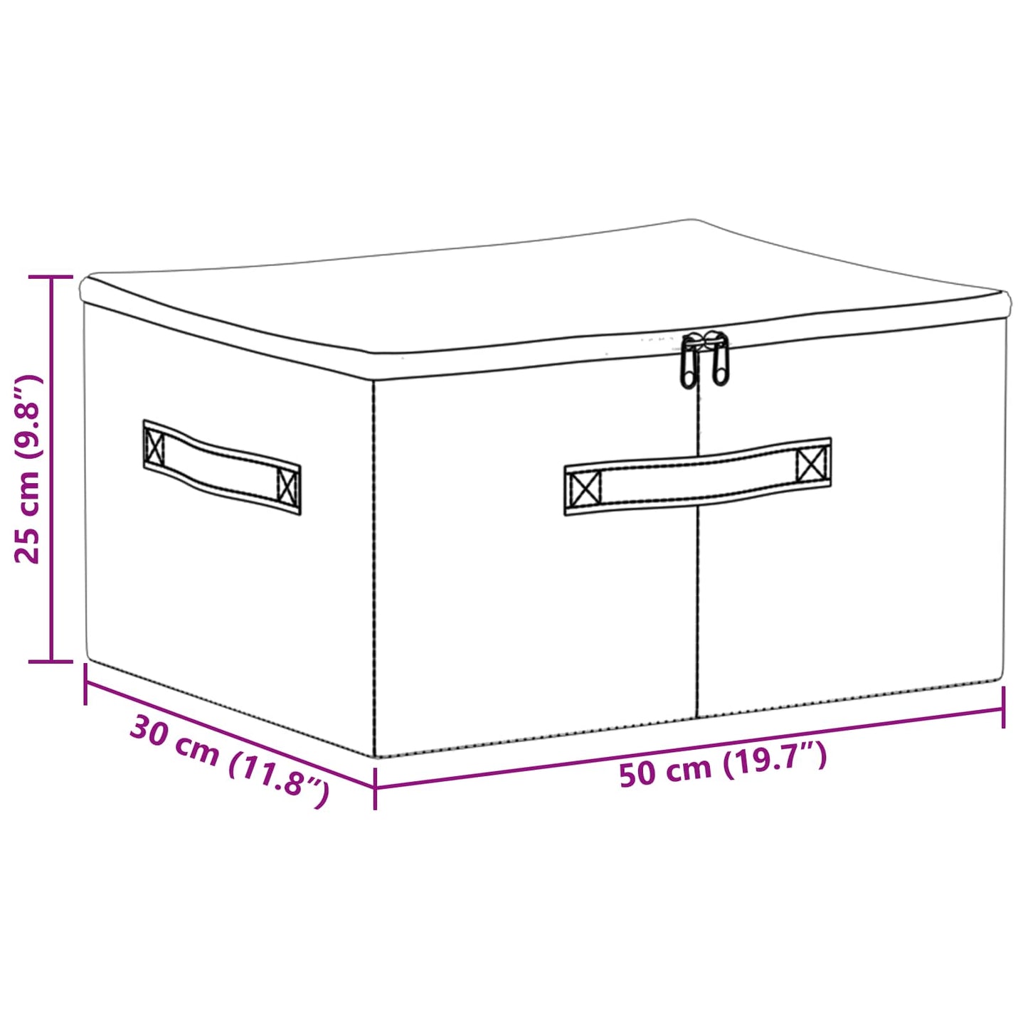 Storage Box 24 pcs Anthracite 50 x 30 x 25 cm Non-woven fabric