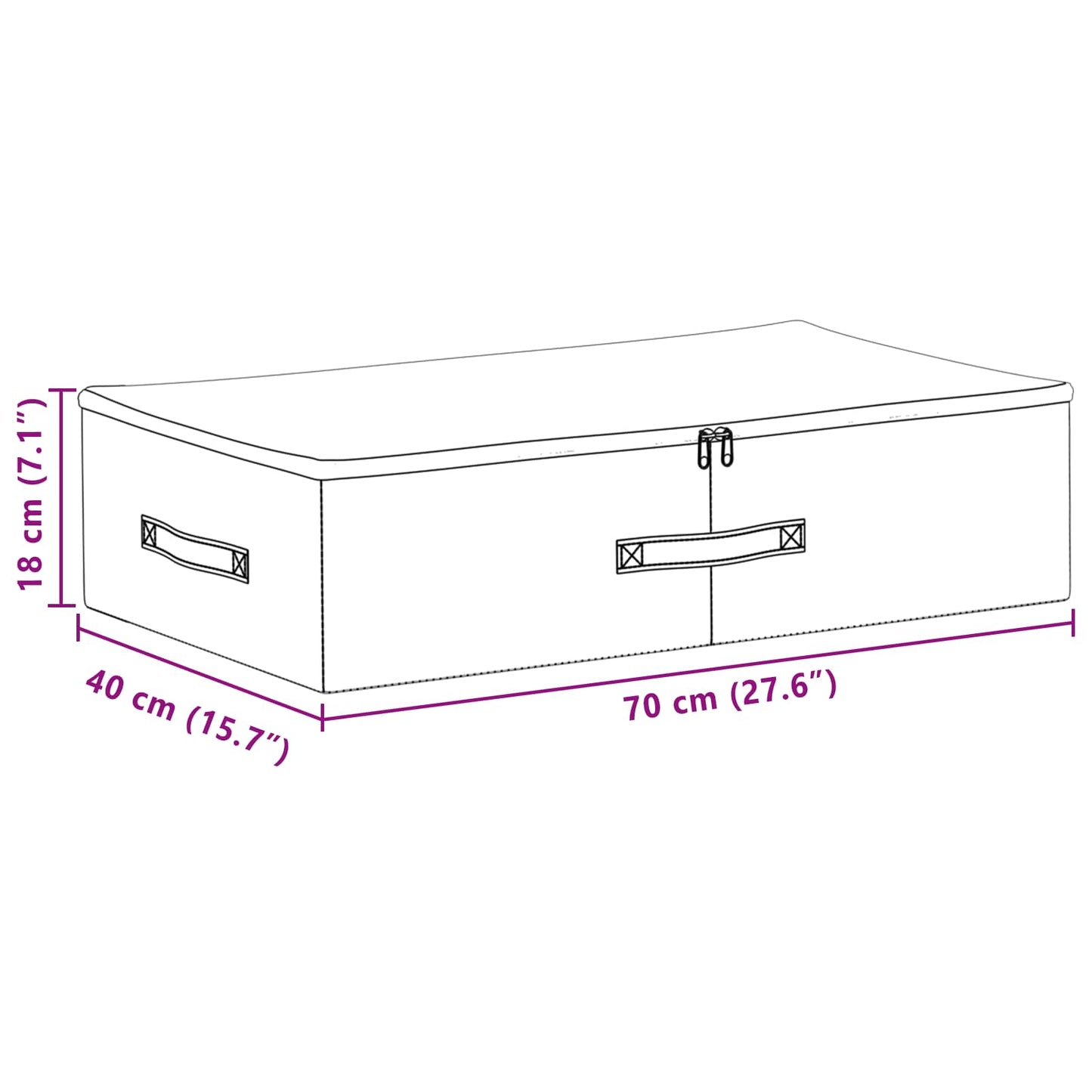 Storage Box 6 pcs Cream 70 x 40 x 18 cm Non-woven fabric