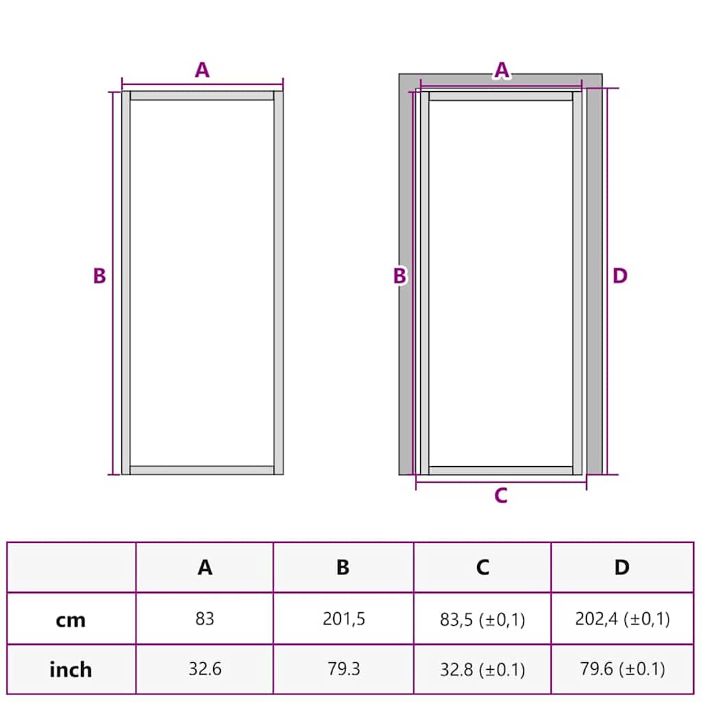 Home Door 83 x 201.5 x 3.5 cm Aluminium and Tempered Glass