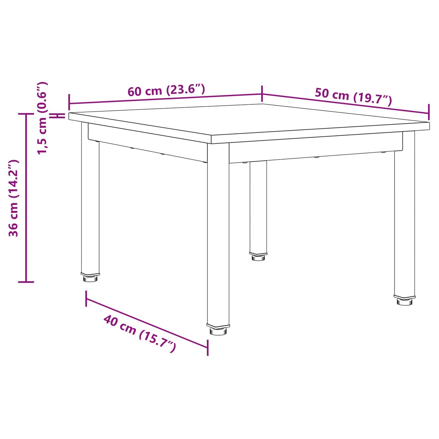 Coffee Table Grey Sonoma 60 x 50 x 36 cm Engineered Wood