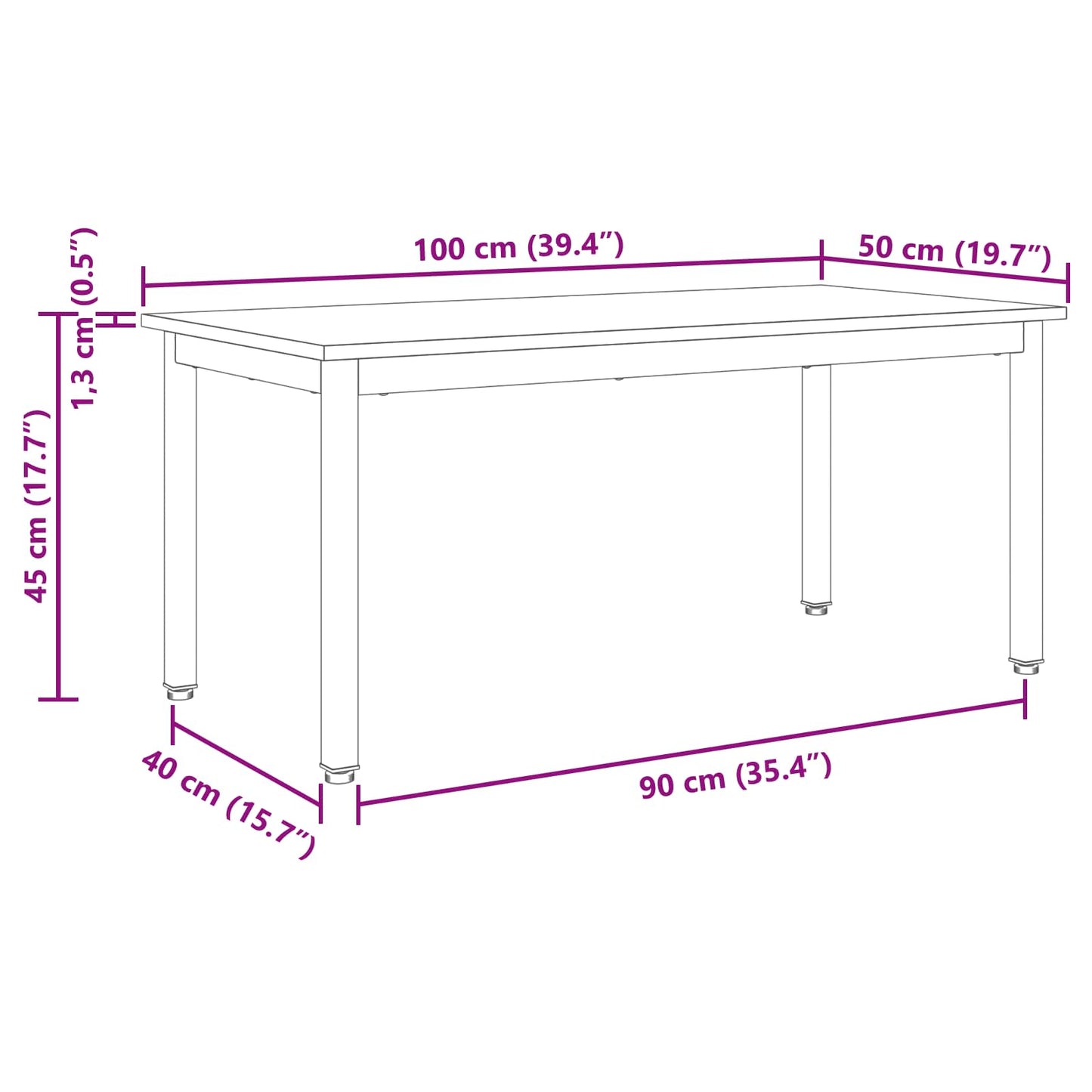 Coffee Table Grey Sonoma 100 x 50 x 45 cm Engineered Wood
