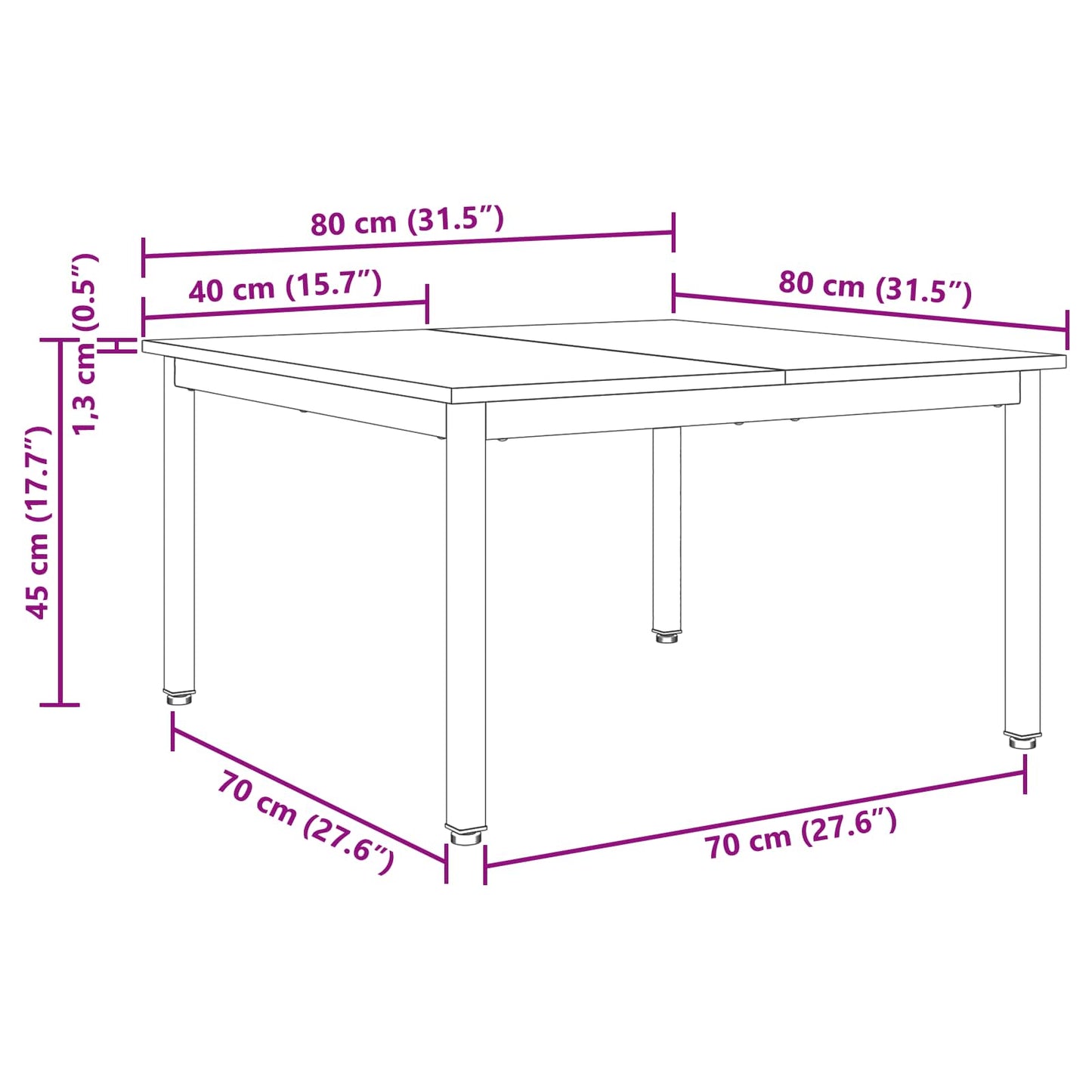 Coffee Table Grey Sonoma 80 x 80 x 45 cm Engineered Wood