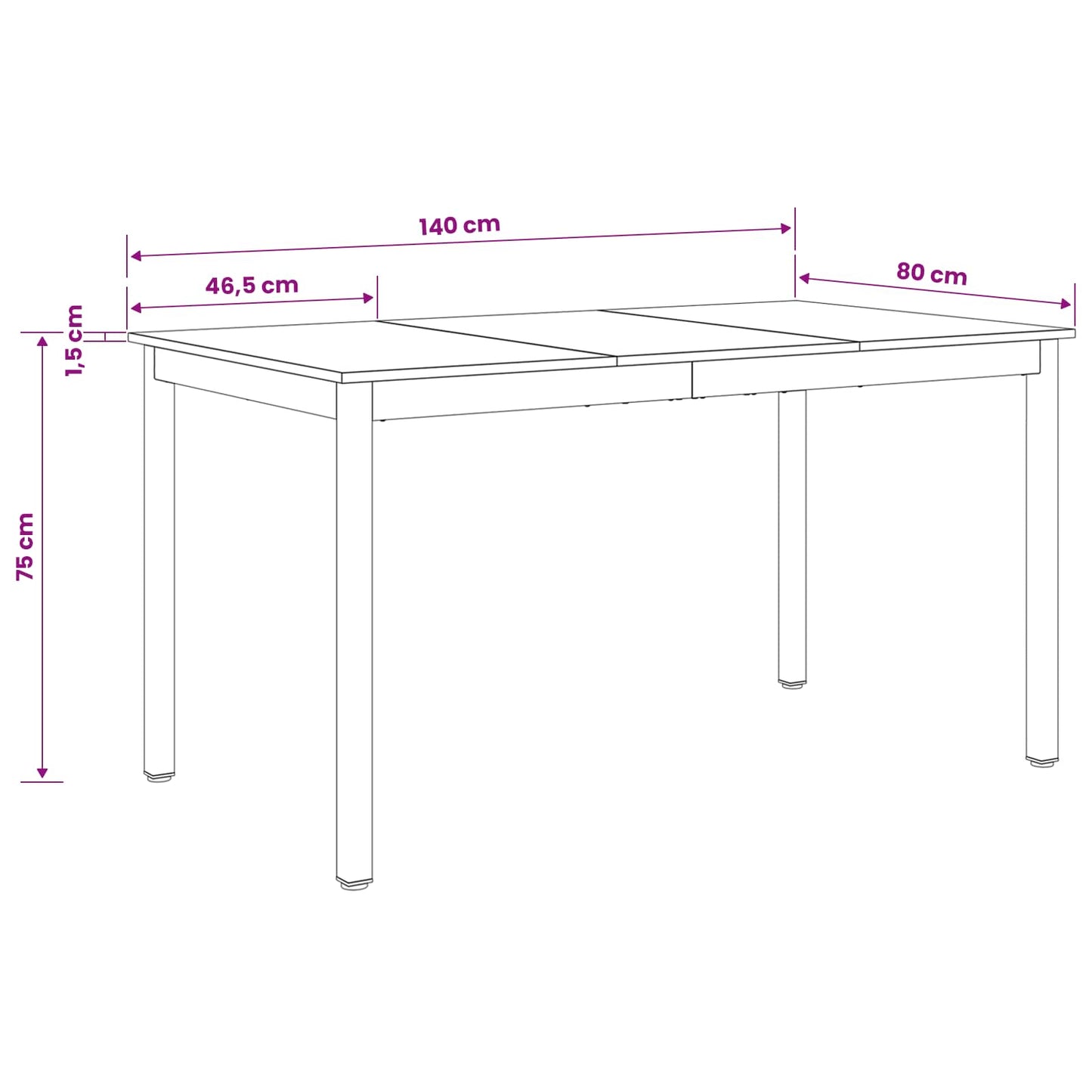 Dining Tables 140 x 80 x 75 cm Engineered Wood Sonoma Oak