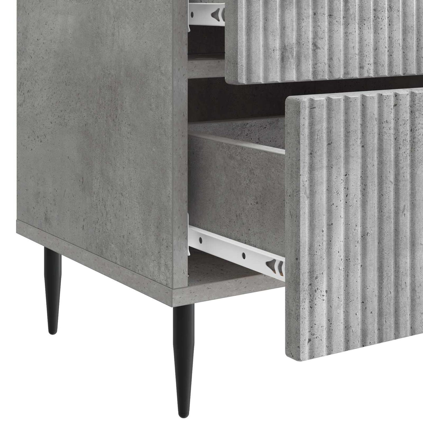 Bedside Cabinet 2 pcs Concrete Grey 43 x 34.5 x 47.5 cm