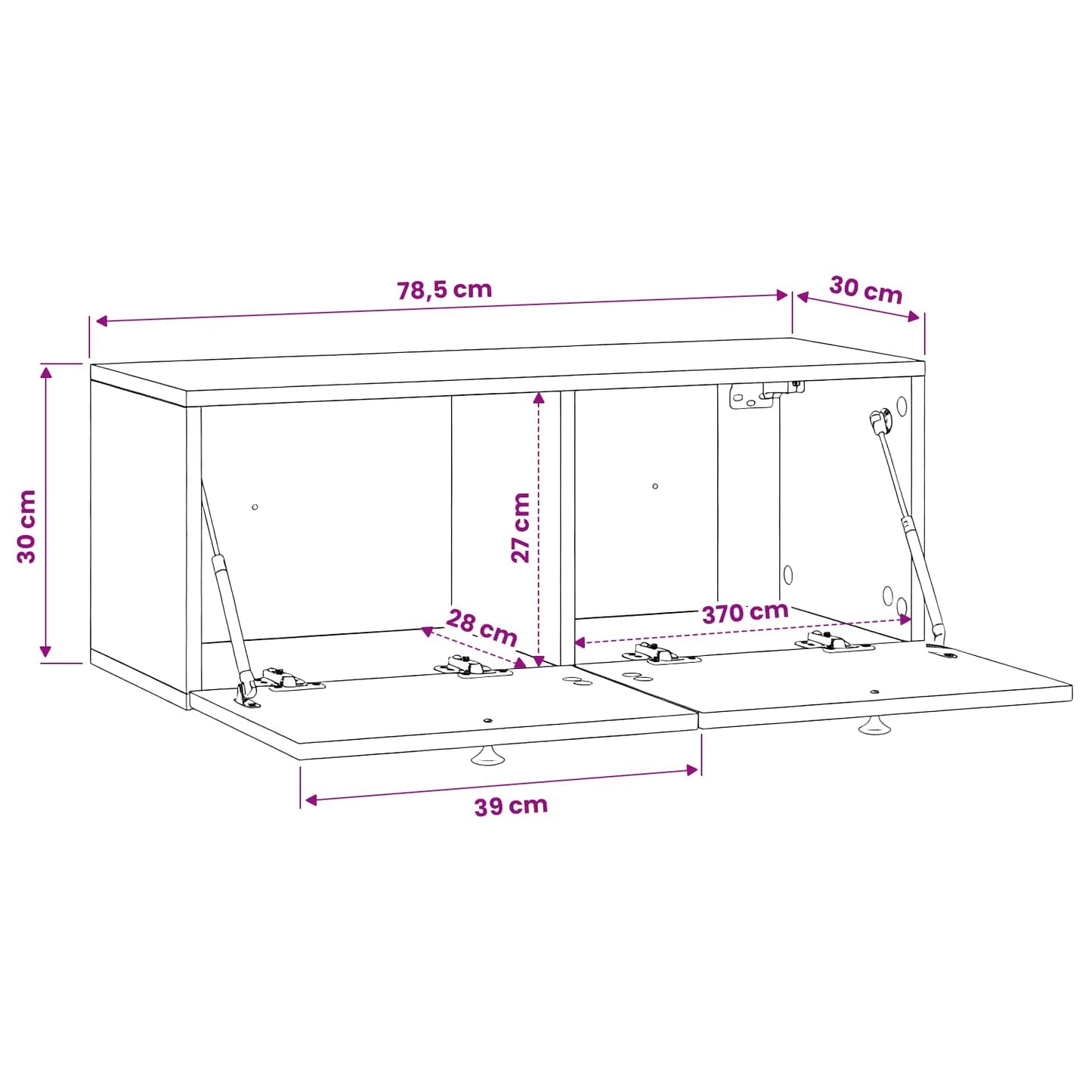 Wall-Mounted TV Cabinet Concrete Grey 78.5 x 31 x 30 cm