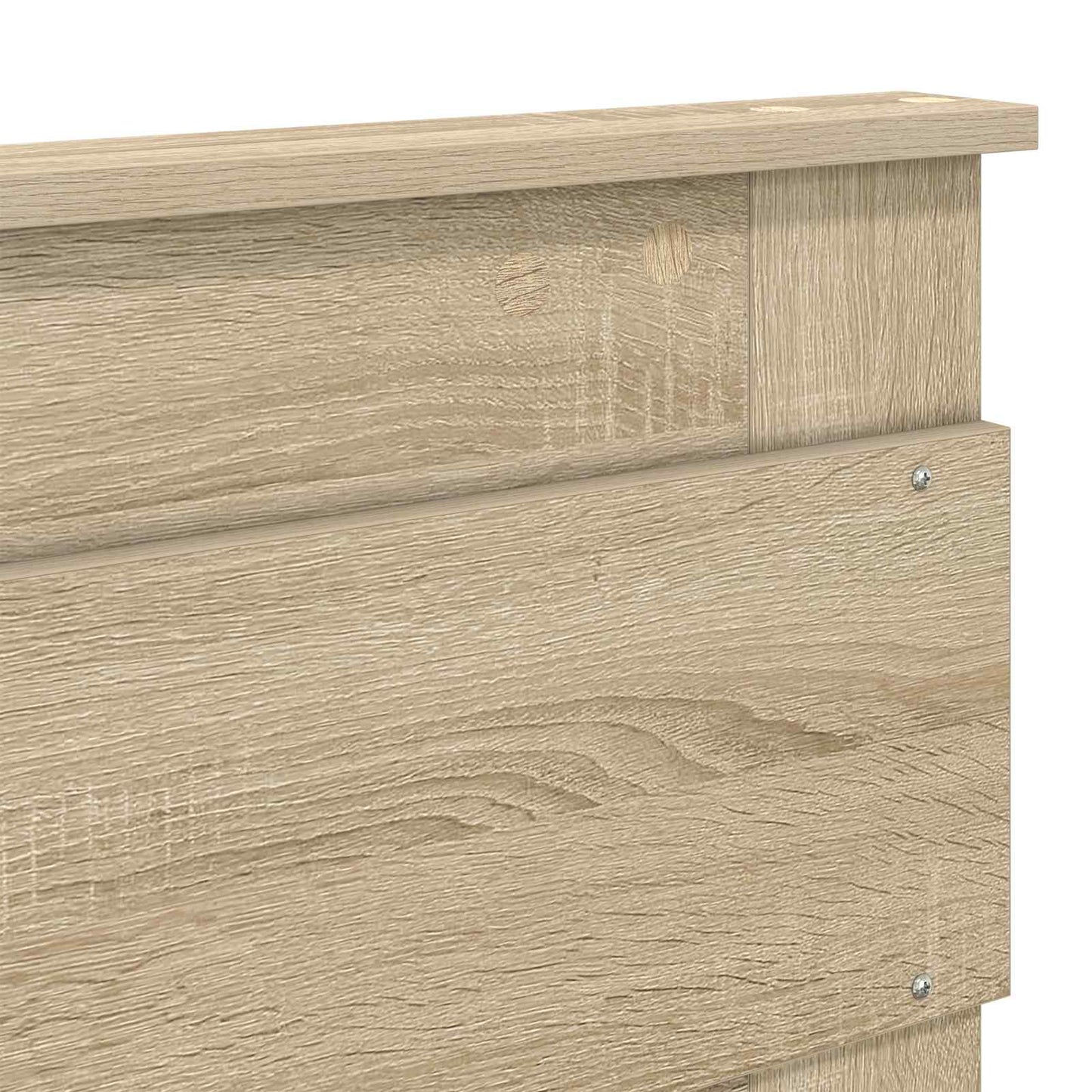 Bed Frame with Headboard Sonoma 160 x 200 cm Solid Pine Wood