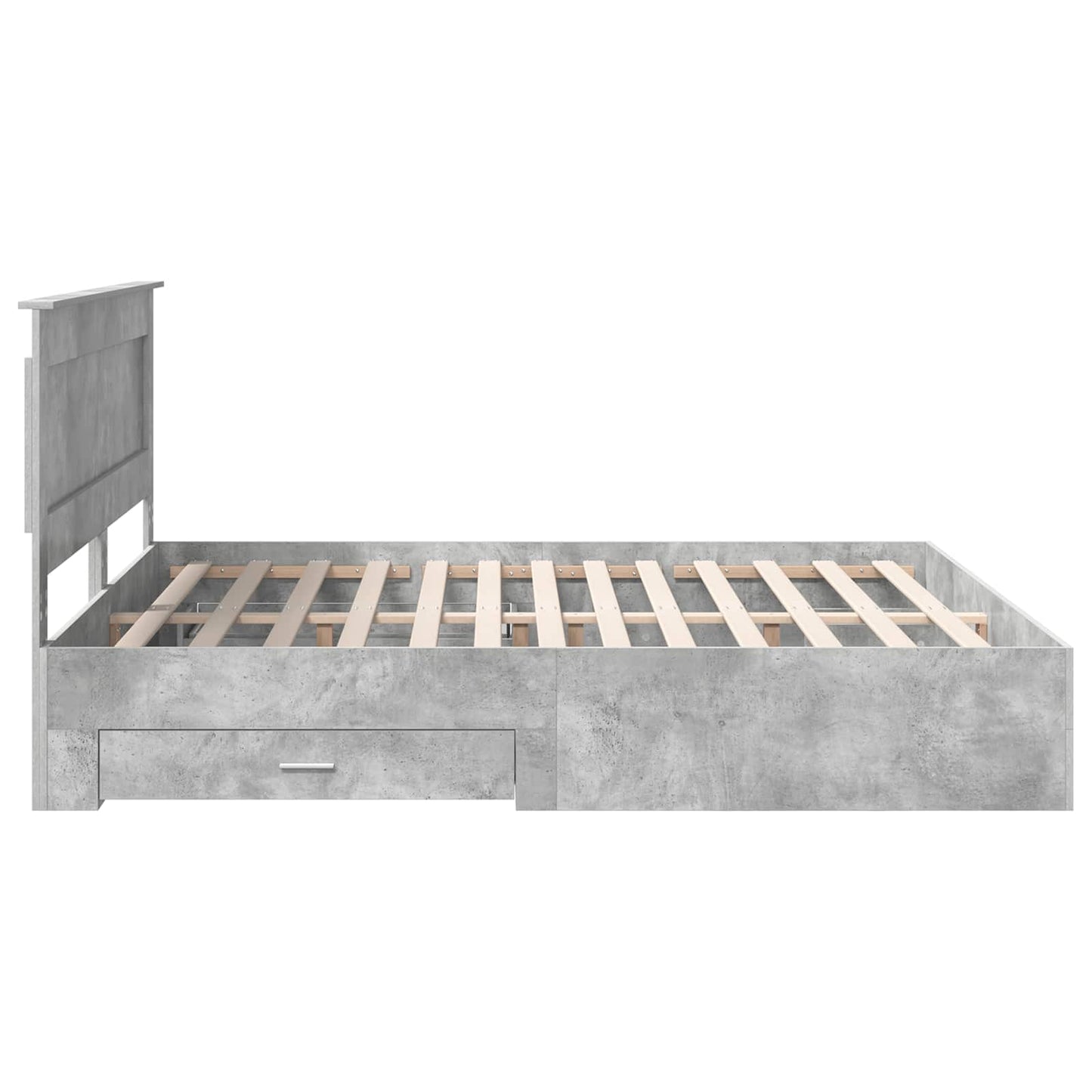 Bed Frame Concrete Grey 180 x 200 cm Engineered Wood