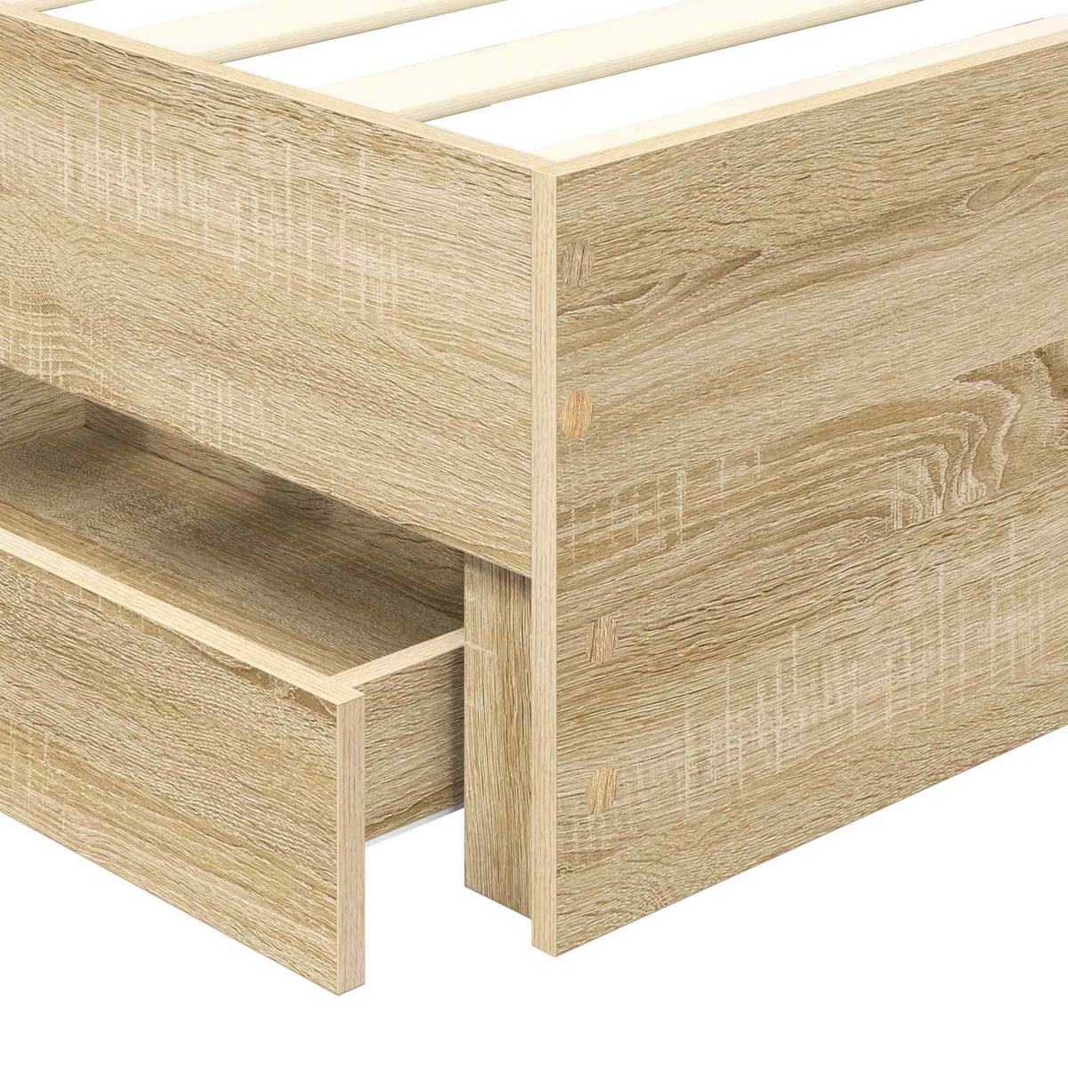 Bed Frame with Drawer Sonoma Oak 100 x 200 cm Engineer Wood