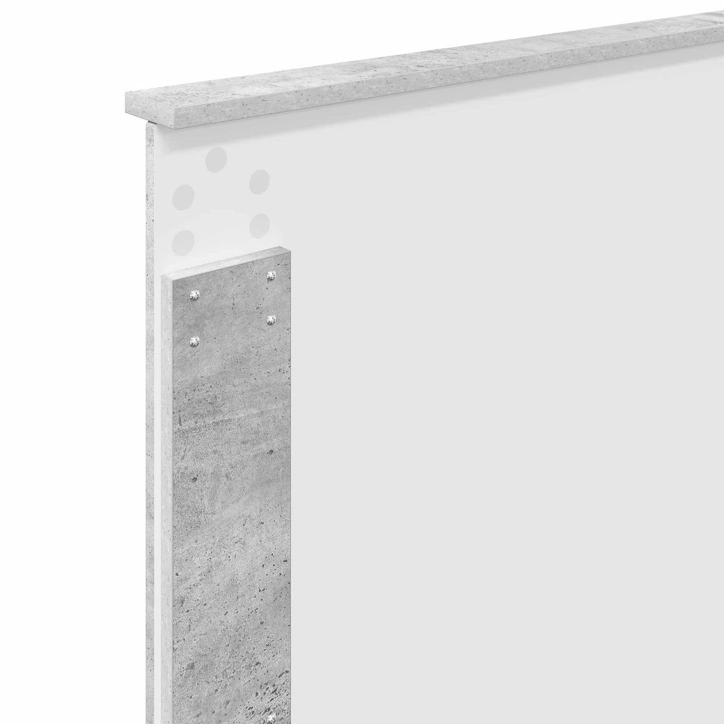 Bed Frame Concrete Grey 100 x 200 cm Engineered Wood