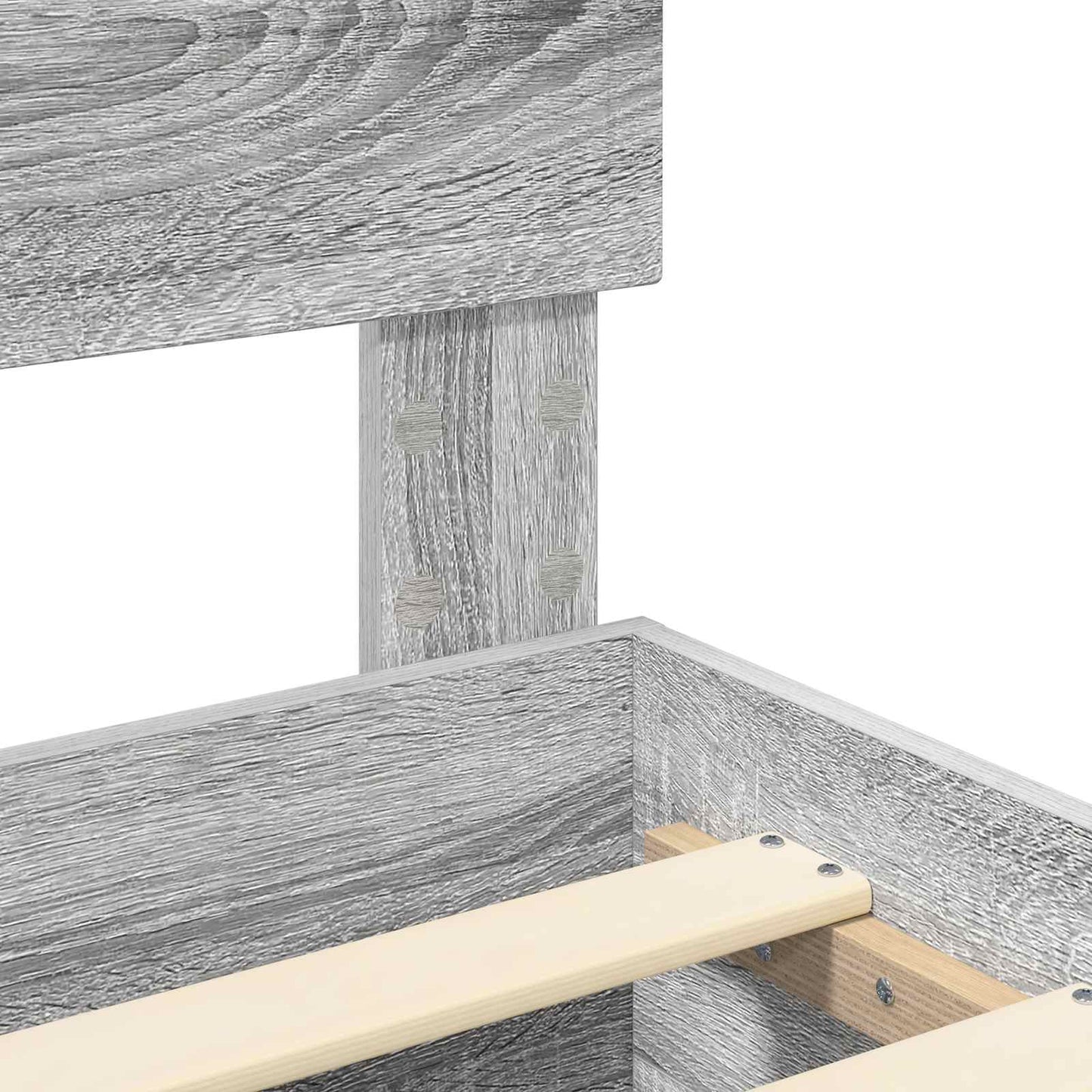Bed Frame with Drawer Grey Sonoma 135 x 190 cm Engineered Wood