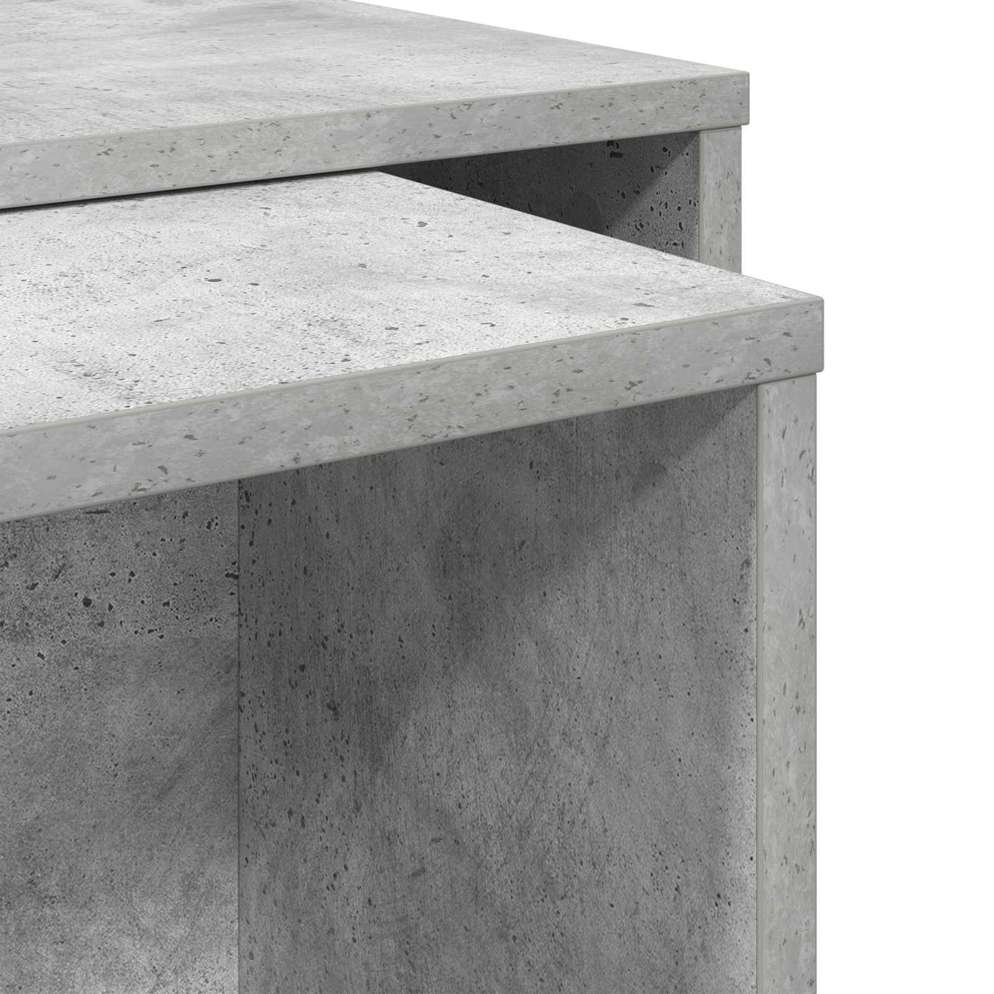 Coffee Table Set 2 pcs Concrete Grey Engineered Wood