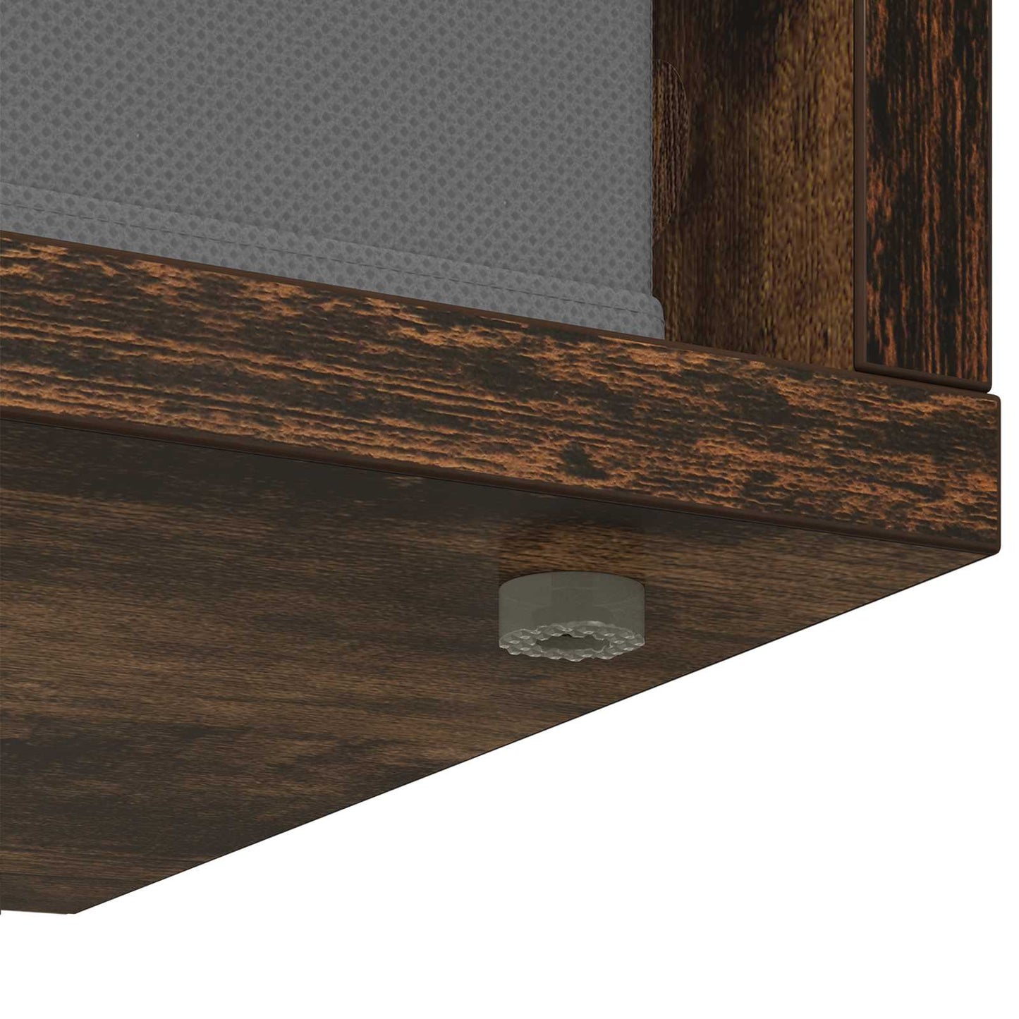 Lowboard with Drawer Smoked Oak 72 x 22.5 x 38 cm