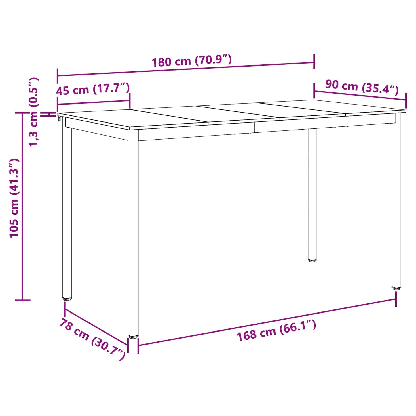 Standing Bar Table Engineered Wood