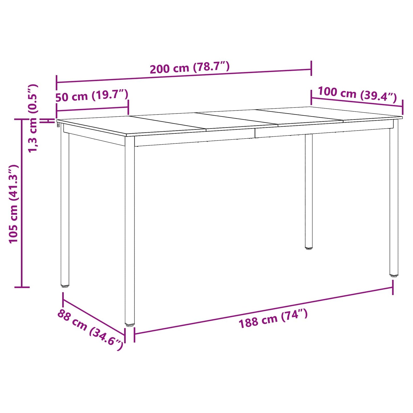 Standing Bar Table Engineered Wood