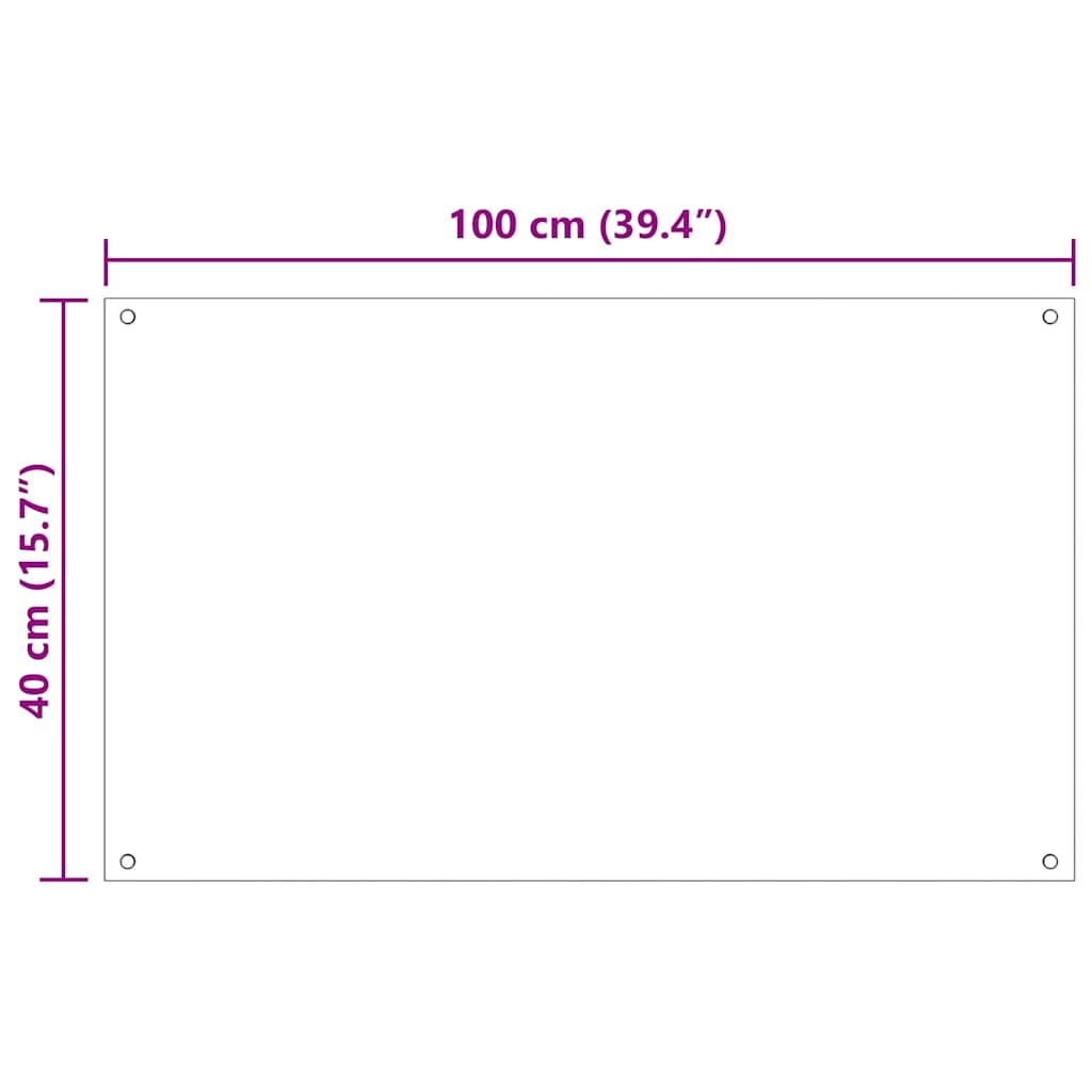 Kitchen Backsplash 2 pcs White 100 x 40 cm Tempered Glass