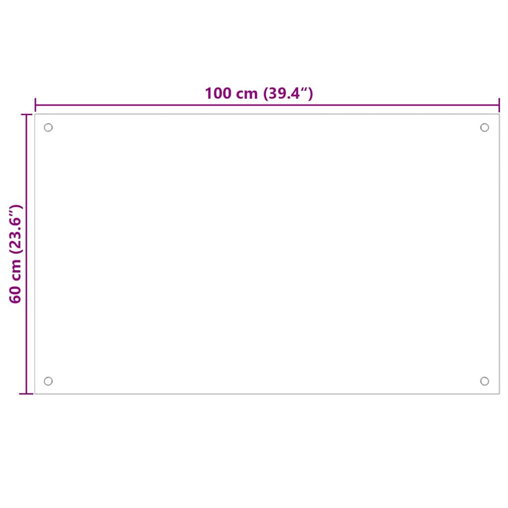 Kitchen Backsplash 2 pcs Black 100 x 60 cm Tempered Glass