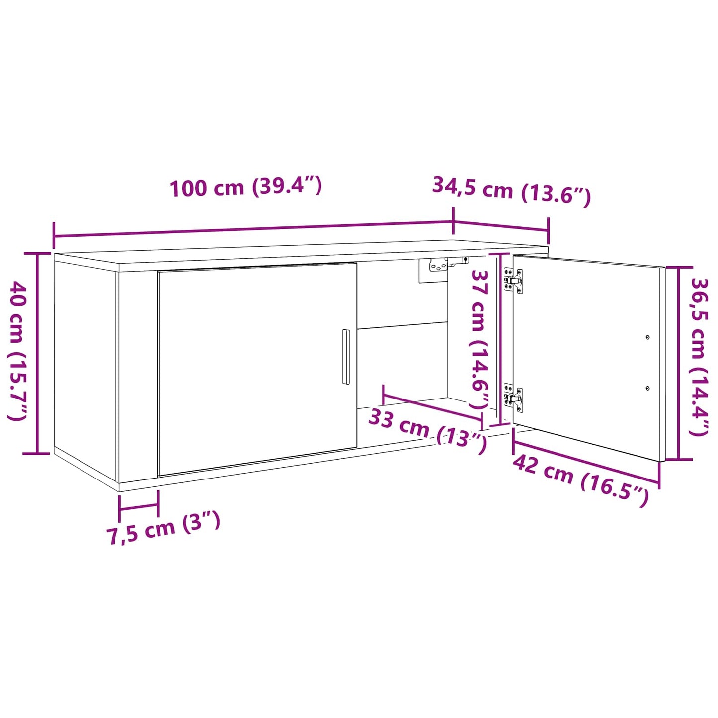 Wall-mounted TV Cabinet Set 2 pcs Artisan Oak Engineered Wood