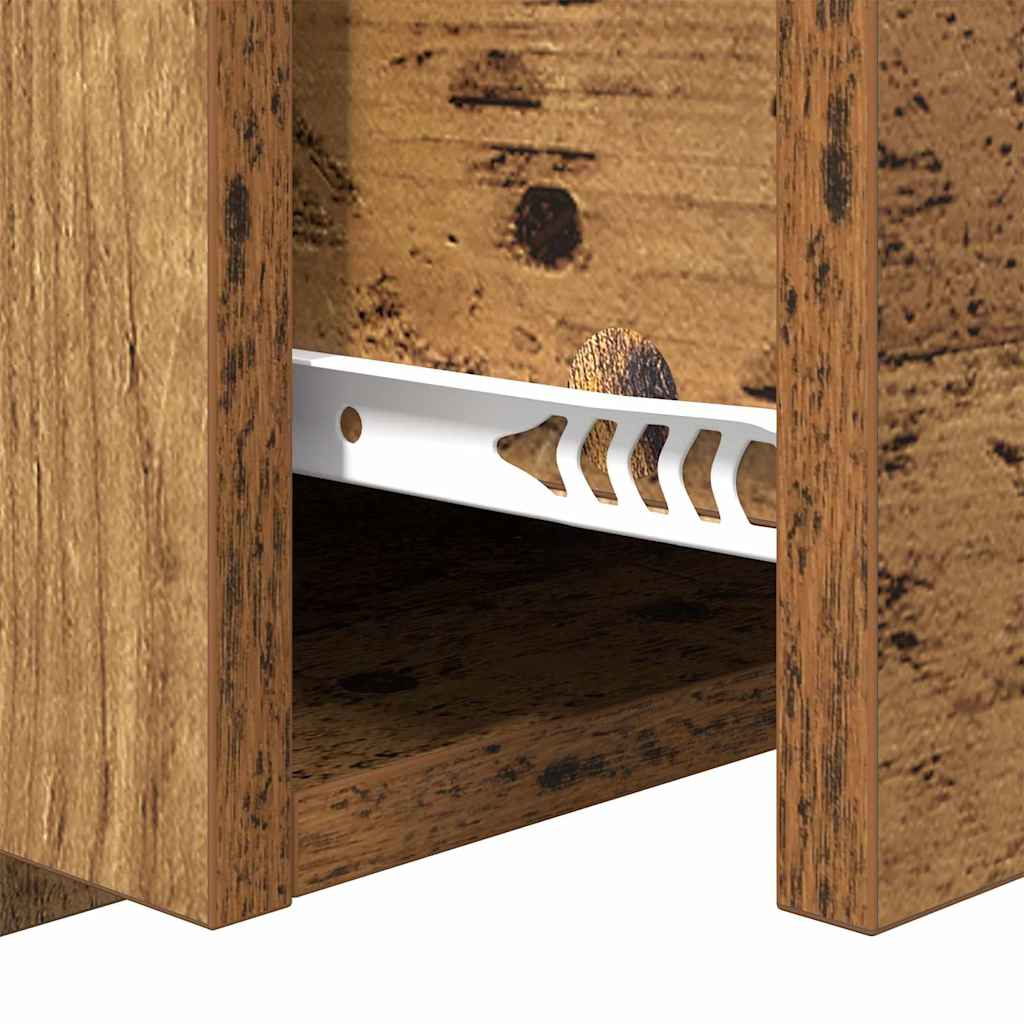 Headboard with Cabinet 3 pcs Old Wood Engineered Wood