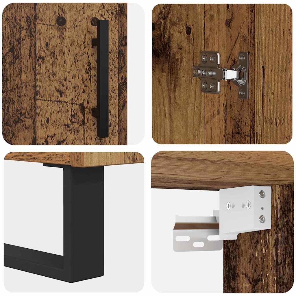 Highboard 2 pcs Old Wood 69.5 x 34 x 180 cm