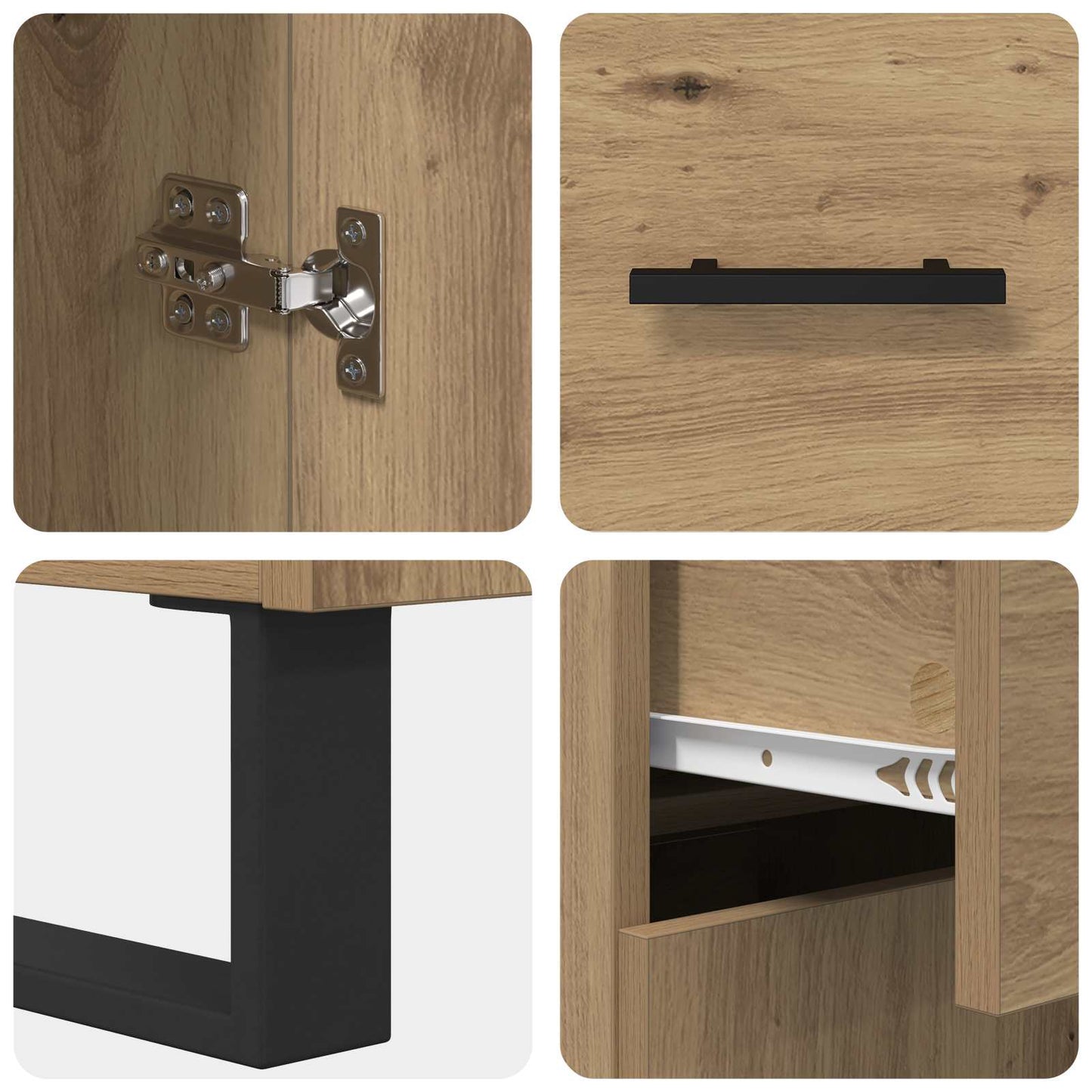 Highboard 2 pcs Artisan Oak 69.5 x 34 x 180 cm