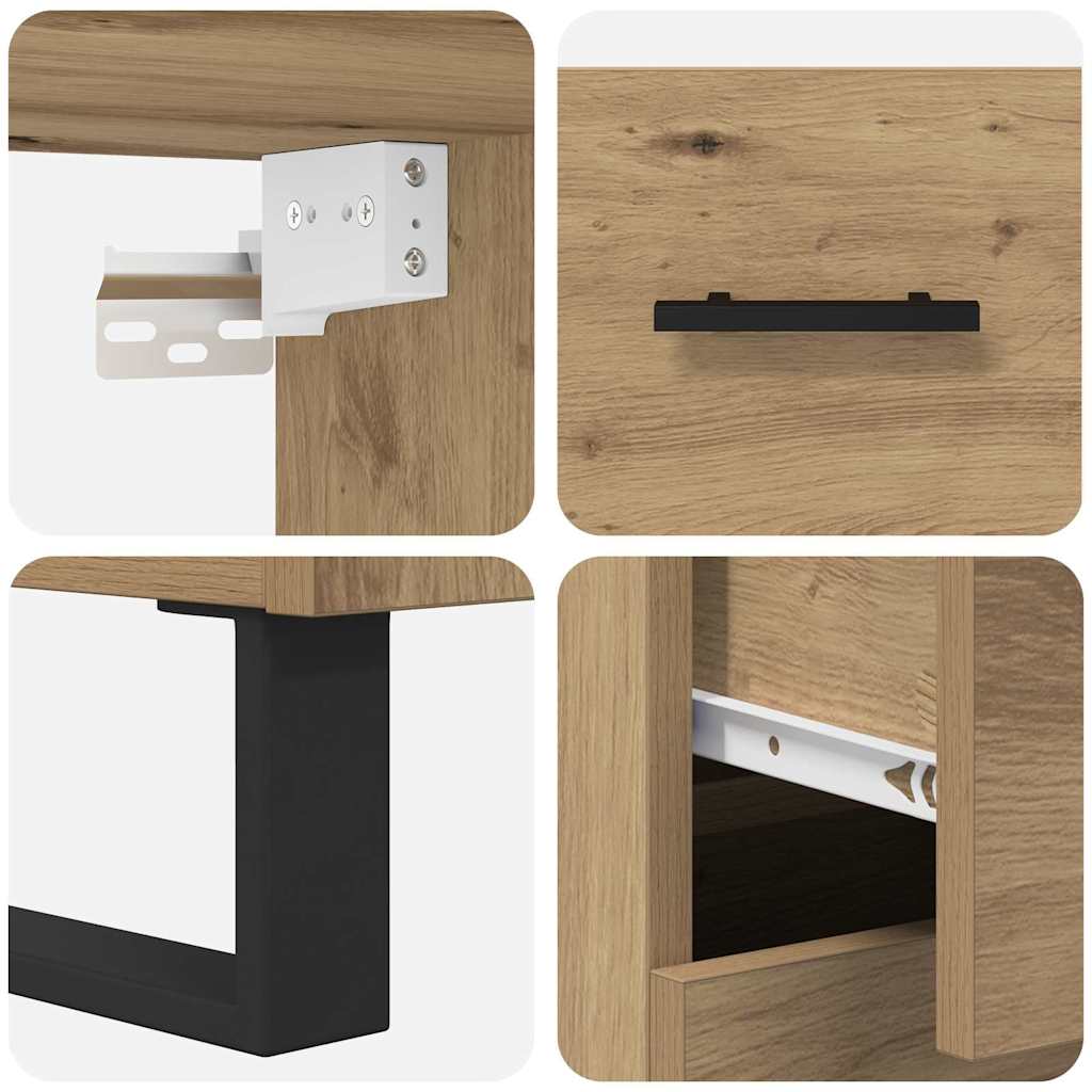 Highboard 2 pcs Artisan Oak 69.5 x 34 x 180 cm Engineered Wood