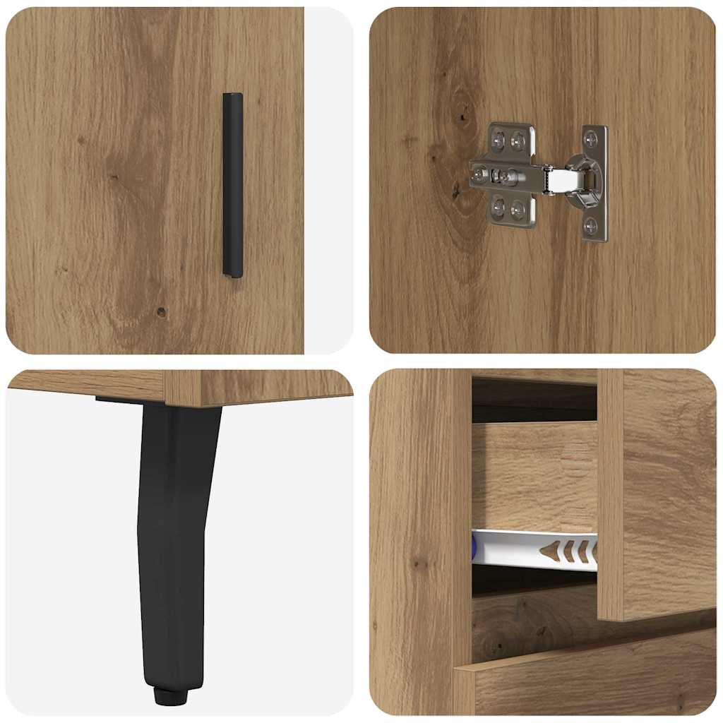 Highboard 2 pcs Artisan Oak 69.5 x 34 x 180 cm Engineered Wood