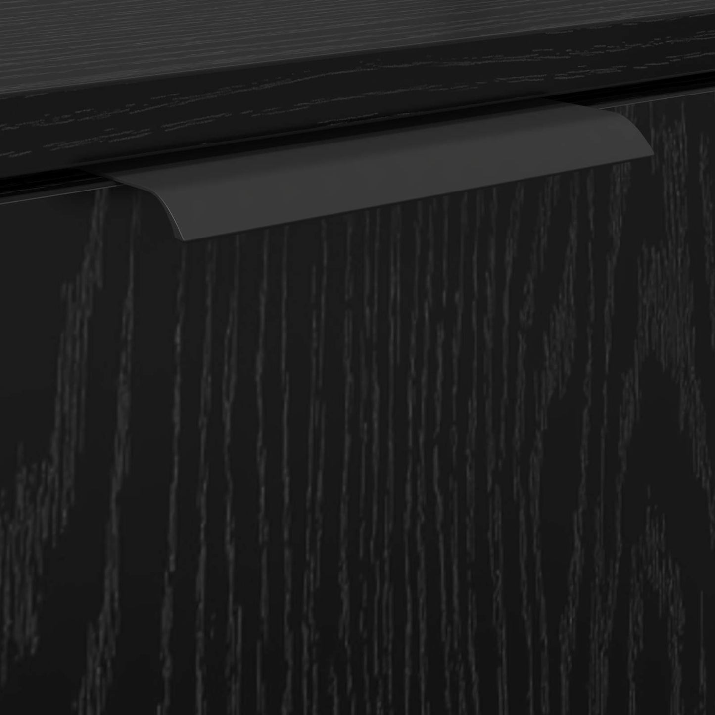Bathroom Furniture Set 3 pcs Black Oak Engineered Wood