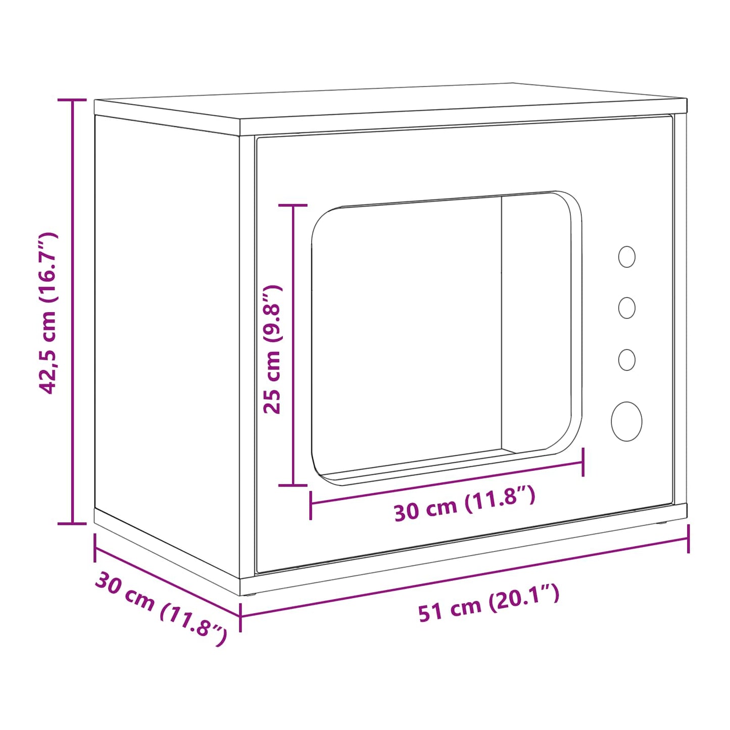 Cat House Gloss White 51 x 30 x 42.5 cm Engineered Wood