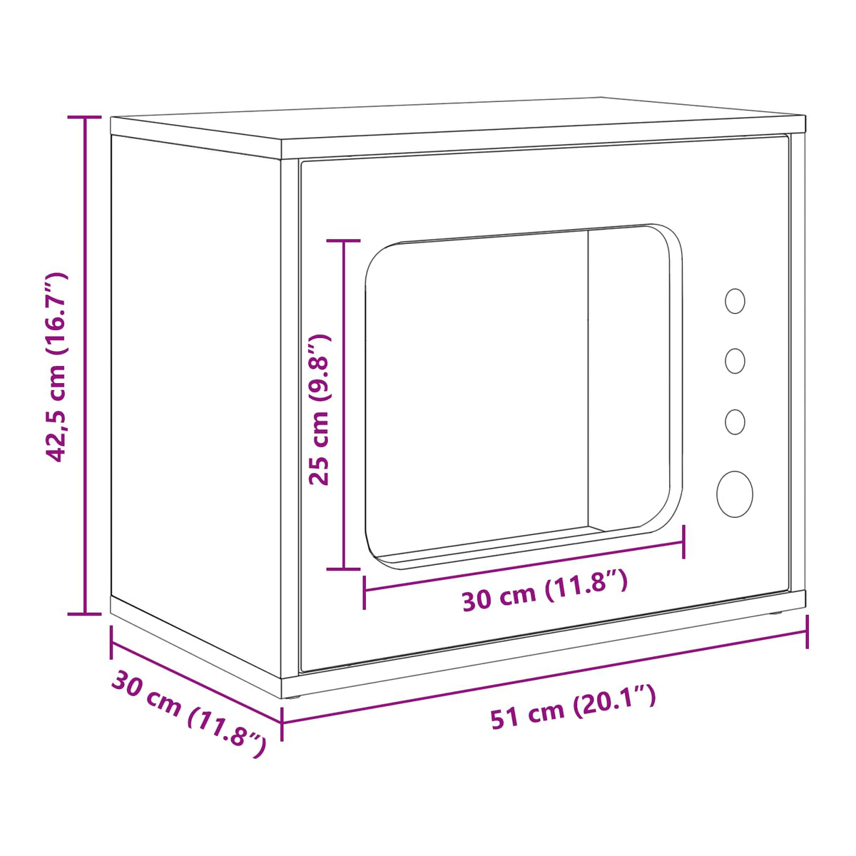 Cat House High Gloss White 51 x 30 x 42.5 cm Engineered Wood