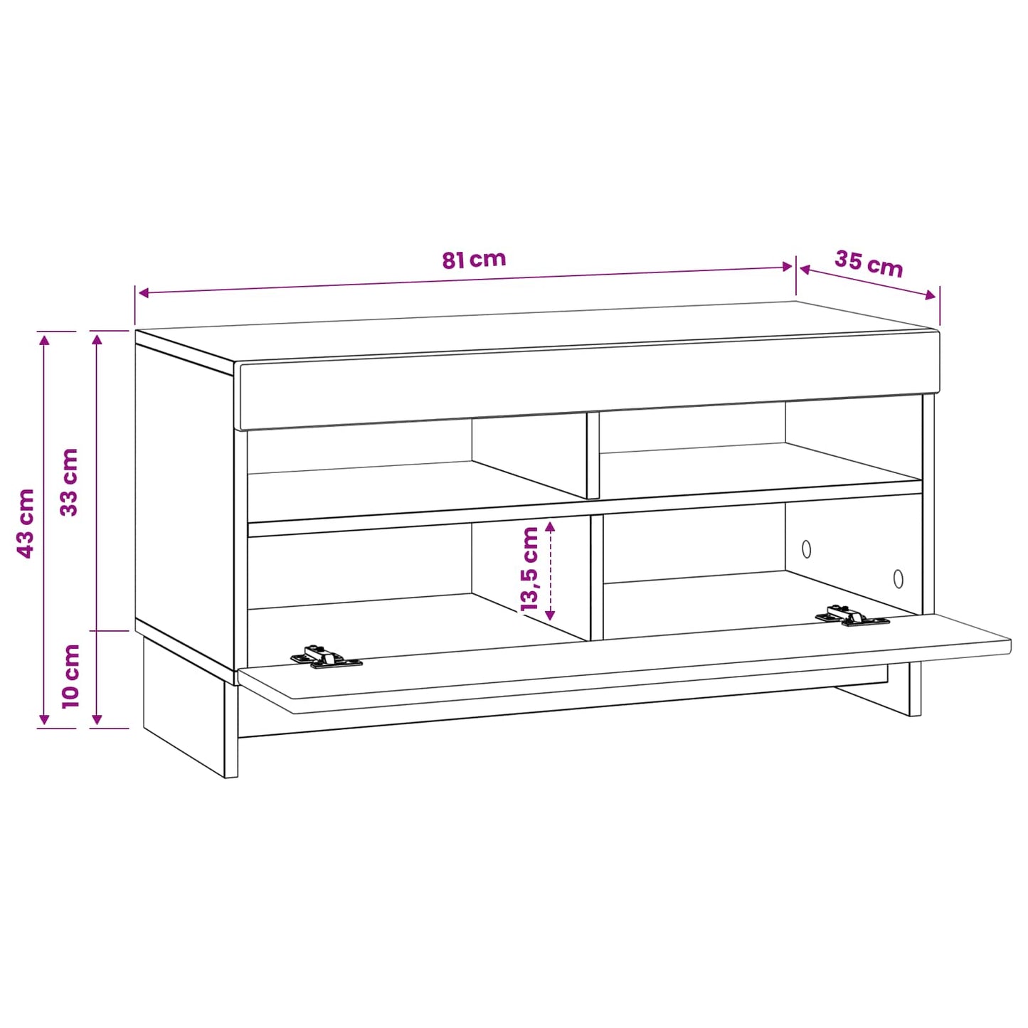 LED TV Cabinet Artisan Oak Engineered Wood