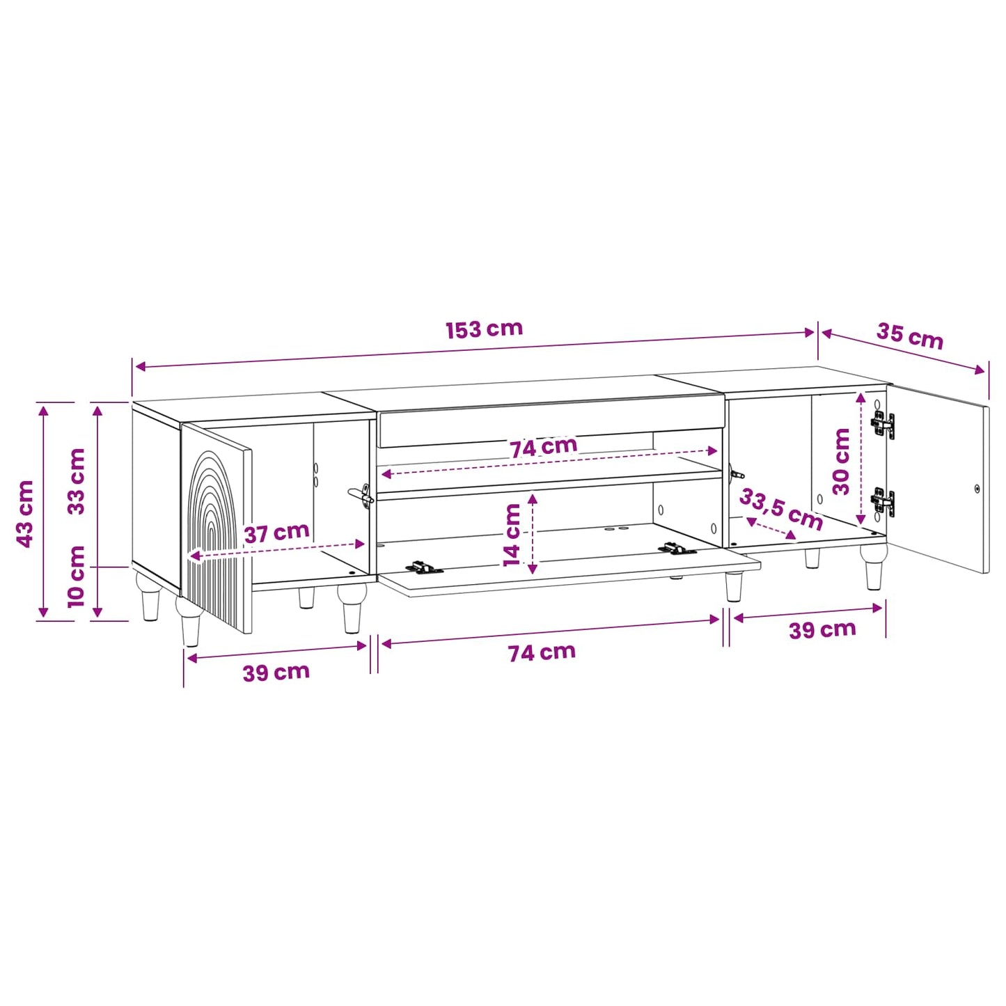 LED TV Cabinet Sonoma Oak Engineered Wood