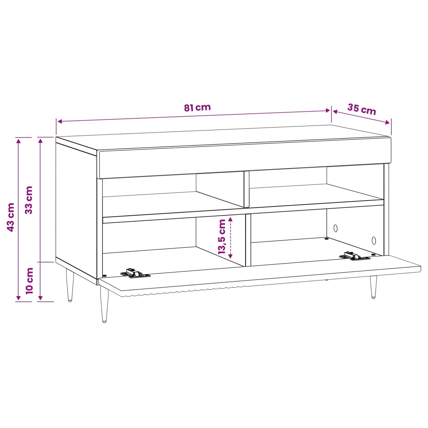 LED TV Cabinet Artisan Oak Engineered Wood